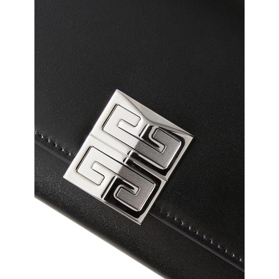 New Givenchy Black 4G Leather Wallet on Chain Crossbody Bag In New Condition In San Marcos, CA