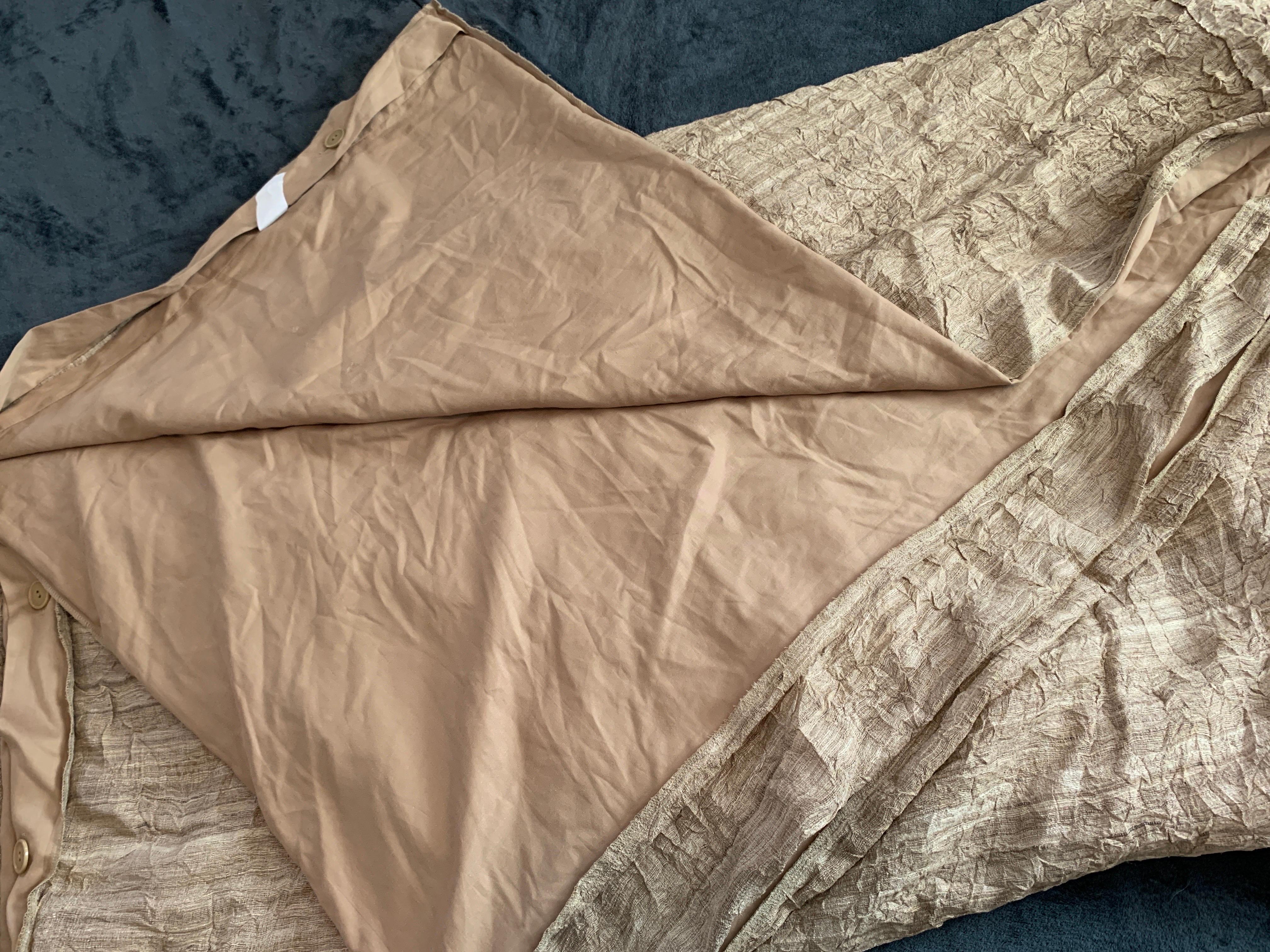 American New Gold Raw Silk King Sz Duvet w/ Down Comforter Filler from Luxe Bedding Set 