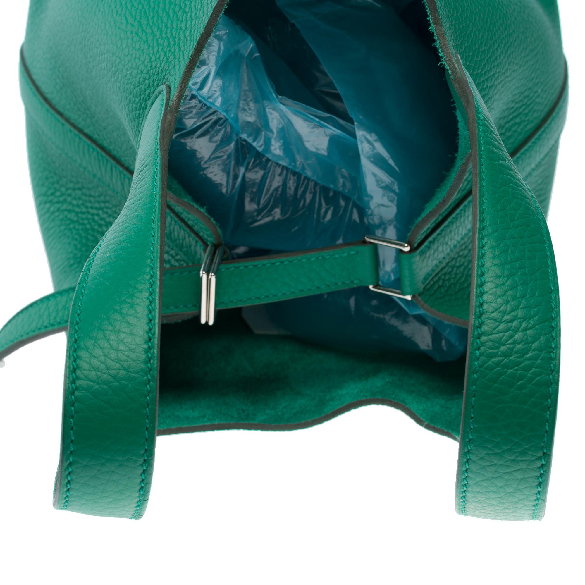 Nuova Splendida Hermès Picotin Lock 18 in pelle Greene & Greene Vertigo , PHW in vendita 5