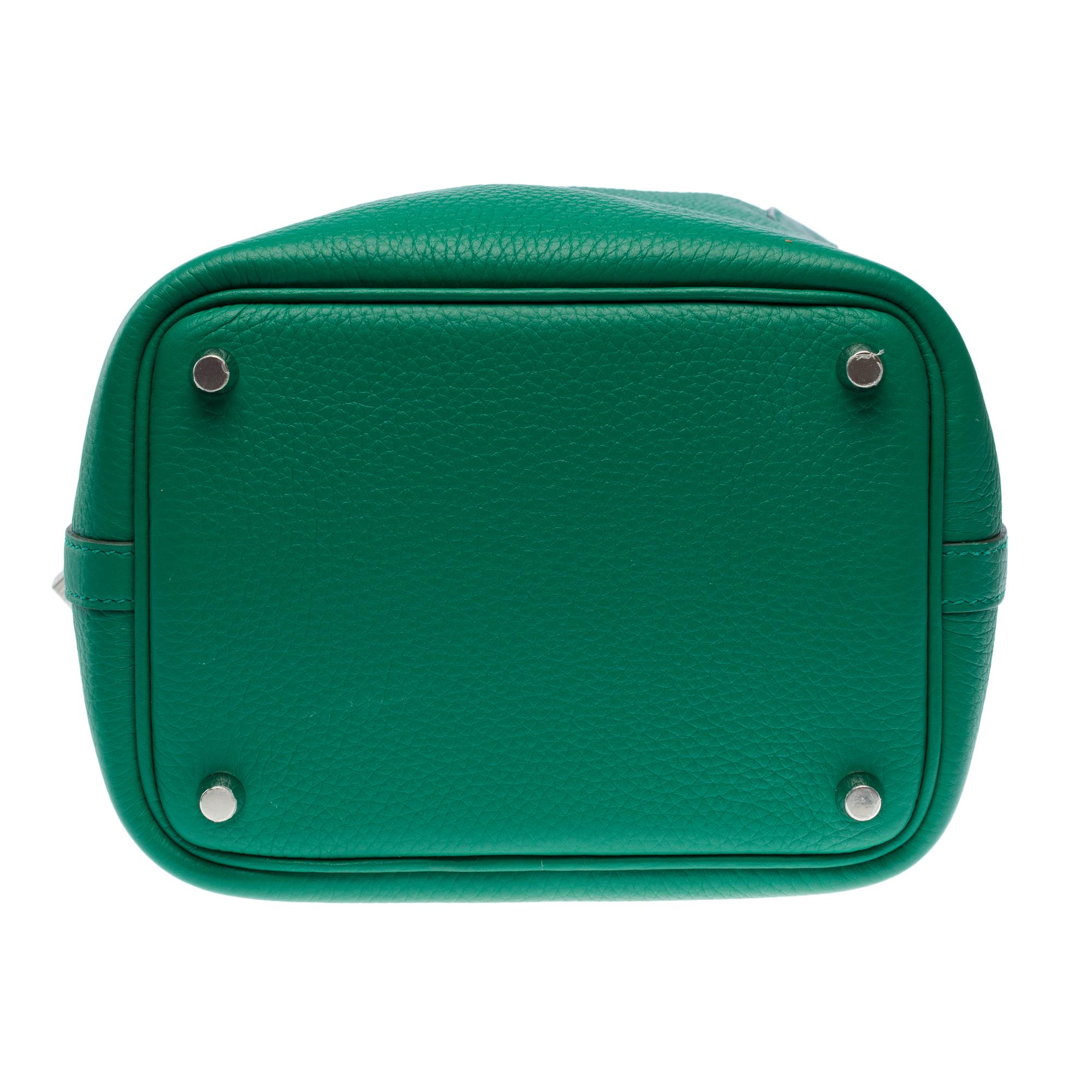 Nuova Splendida Hermès Picotin Lock 18 in pelle Greene & Greene Vertigo , PHW in vendita 6