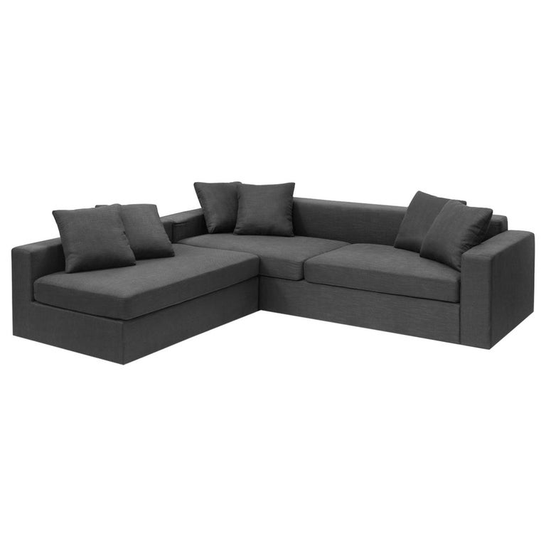 New Gotha Gray Corner Sofa For Sale at 1stdibs