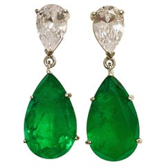 New Green Chrome Diopside Sterling Silver Post Earrings