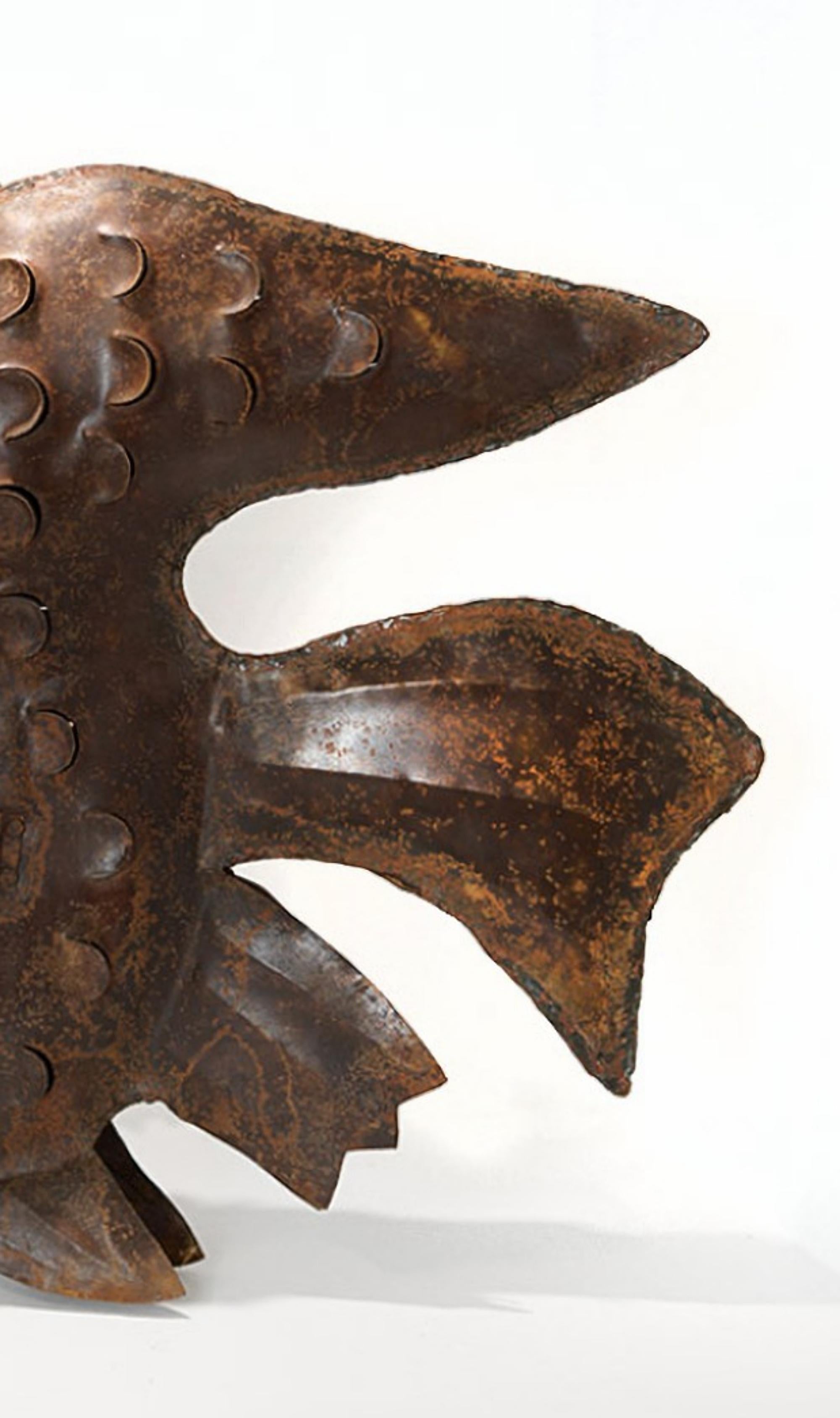 New Brown Decorative Metal Fish Sculpture In New Condition In Madrid, ES