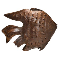 New Brown Decorative Metal Fish Sculpture