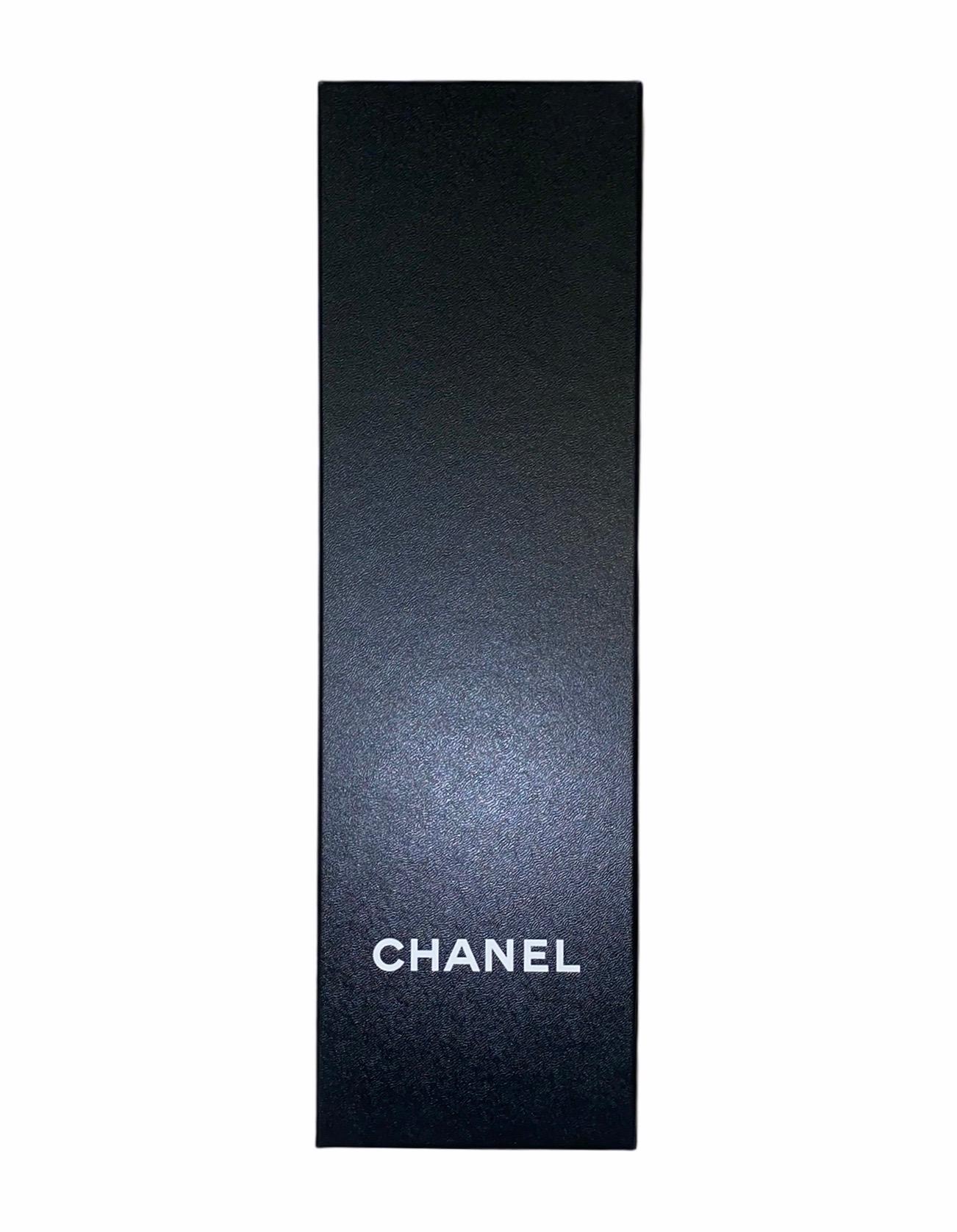 NEW Grey Chanel CC Logo Print Jacquard Silk Tie 1