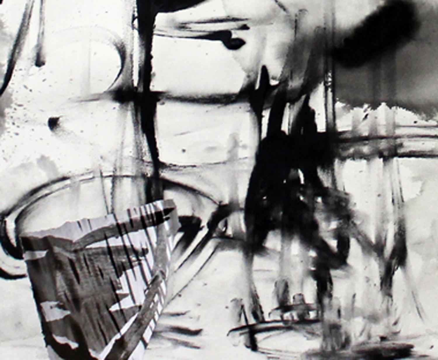 abstract black and white collage