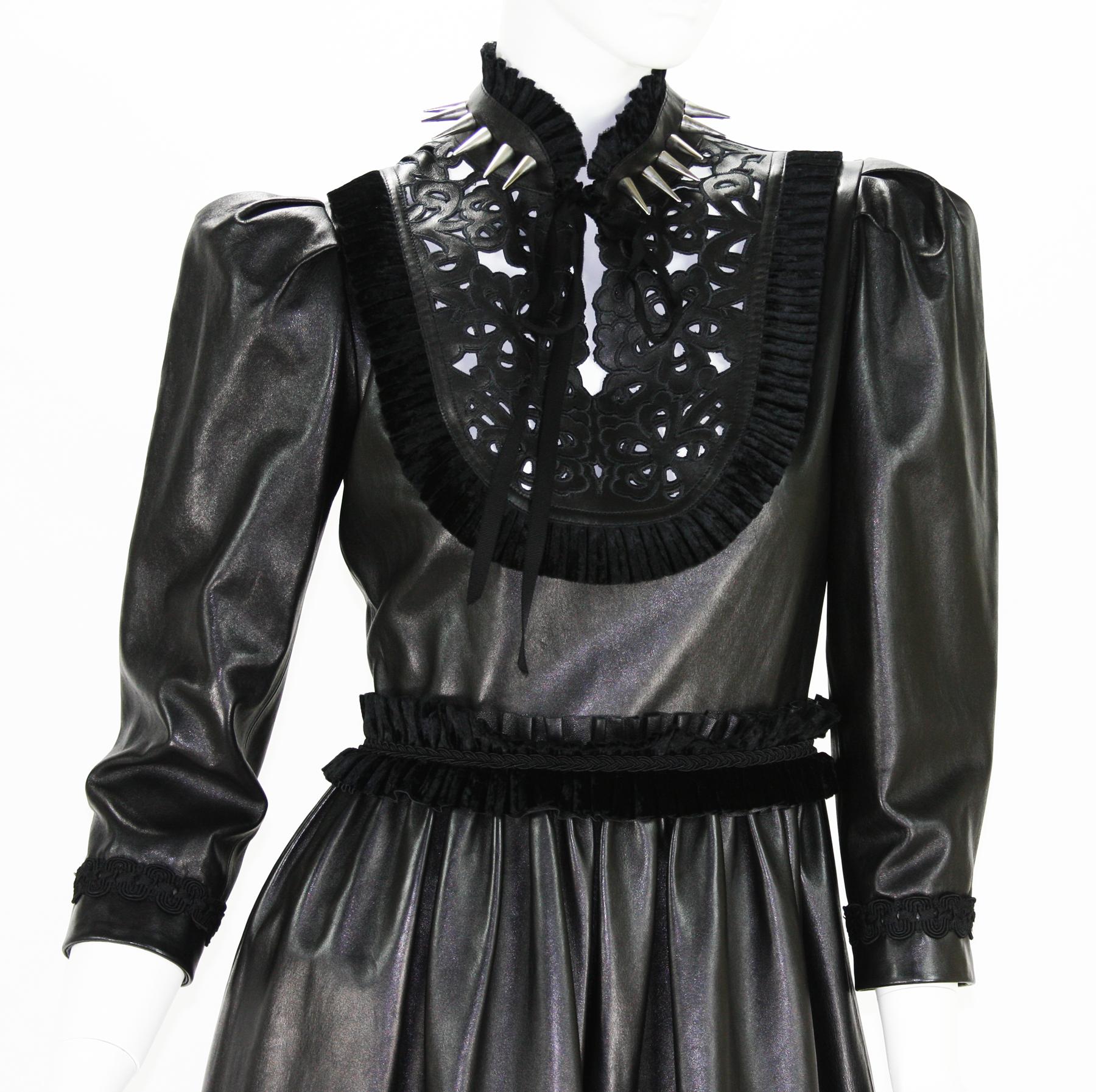 gothic leather dress