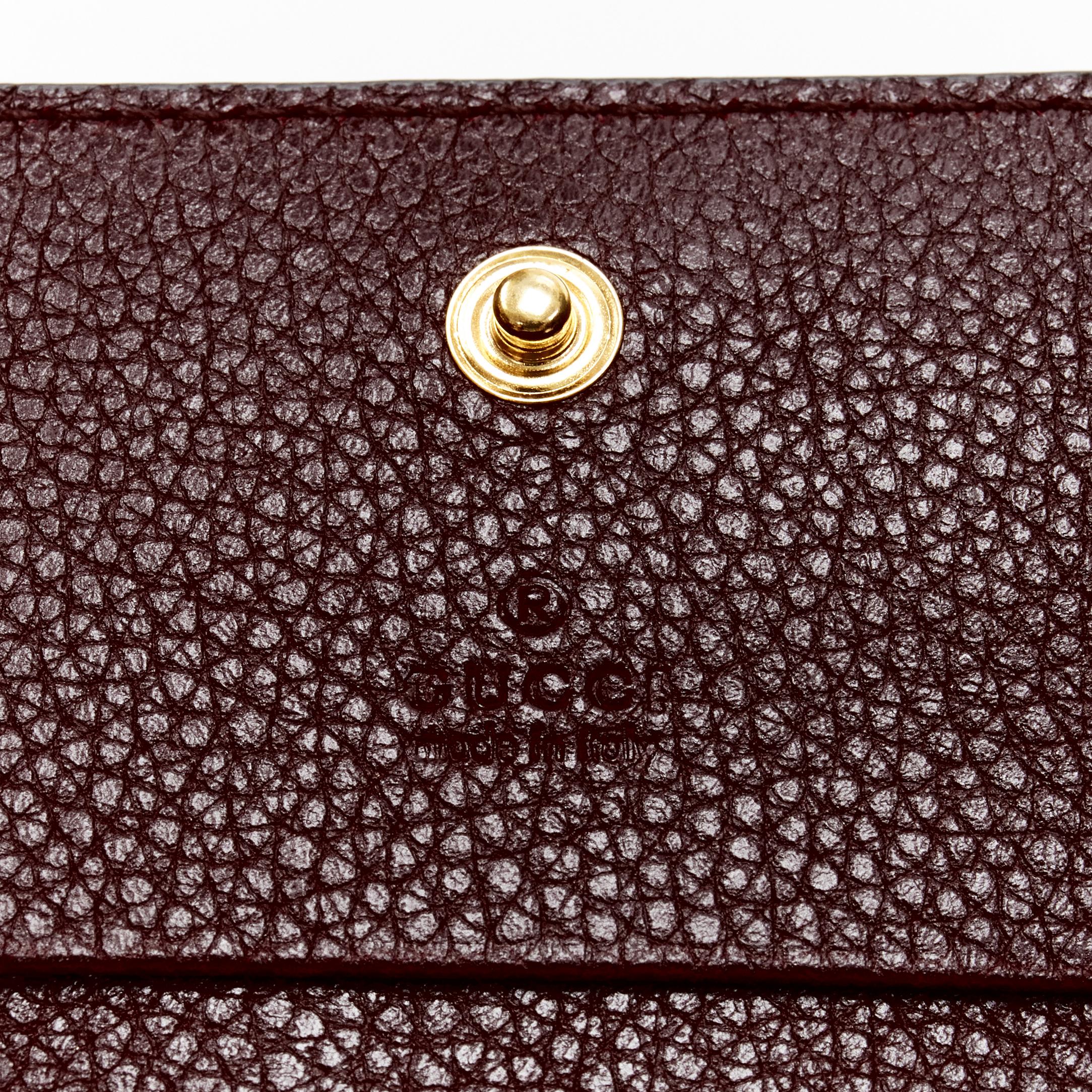 new GUCCI 570660 Zumi burgundy red GG Horsebit bi-fold wallet on chain mini bag 2
