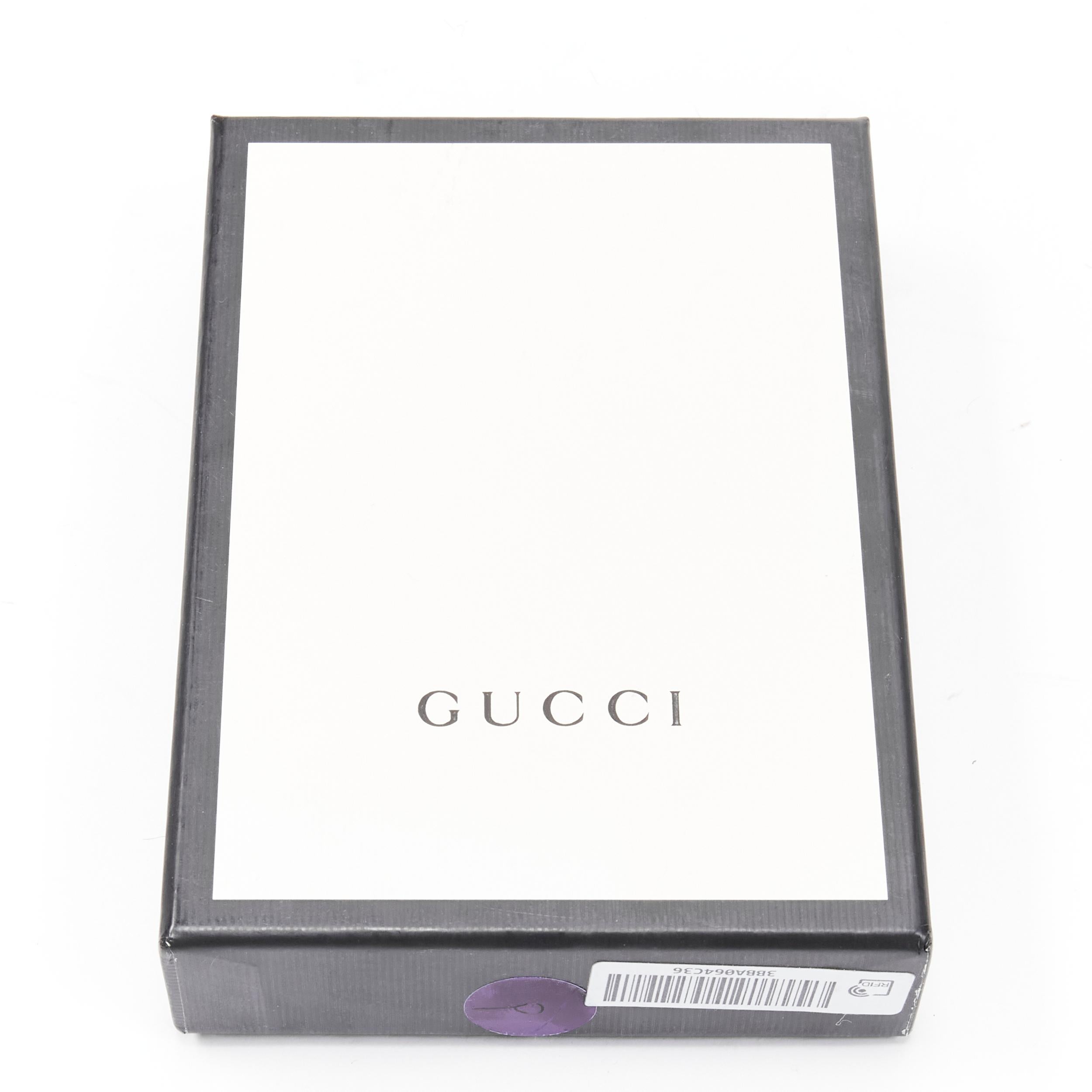 new GUCCI 570660 Zumi grey leather GG Horsebit bi-fold wallet on chain micro bag For Sale 5
