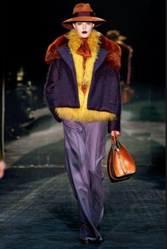 New Gucci 90th Anniversary ADS Runway Python Skakeskin Pump Heels Sz 36.5   $2425