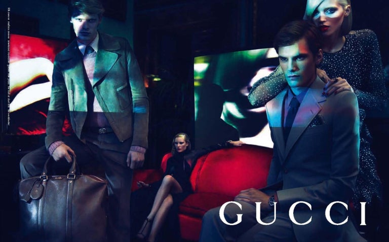 New Gucci 90th Anniversary Ad Runway Video Silk Dress F/W 2011 Sz 36  For Sale 9