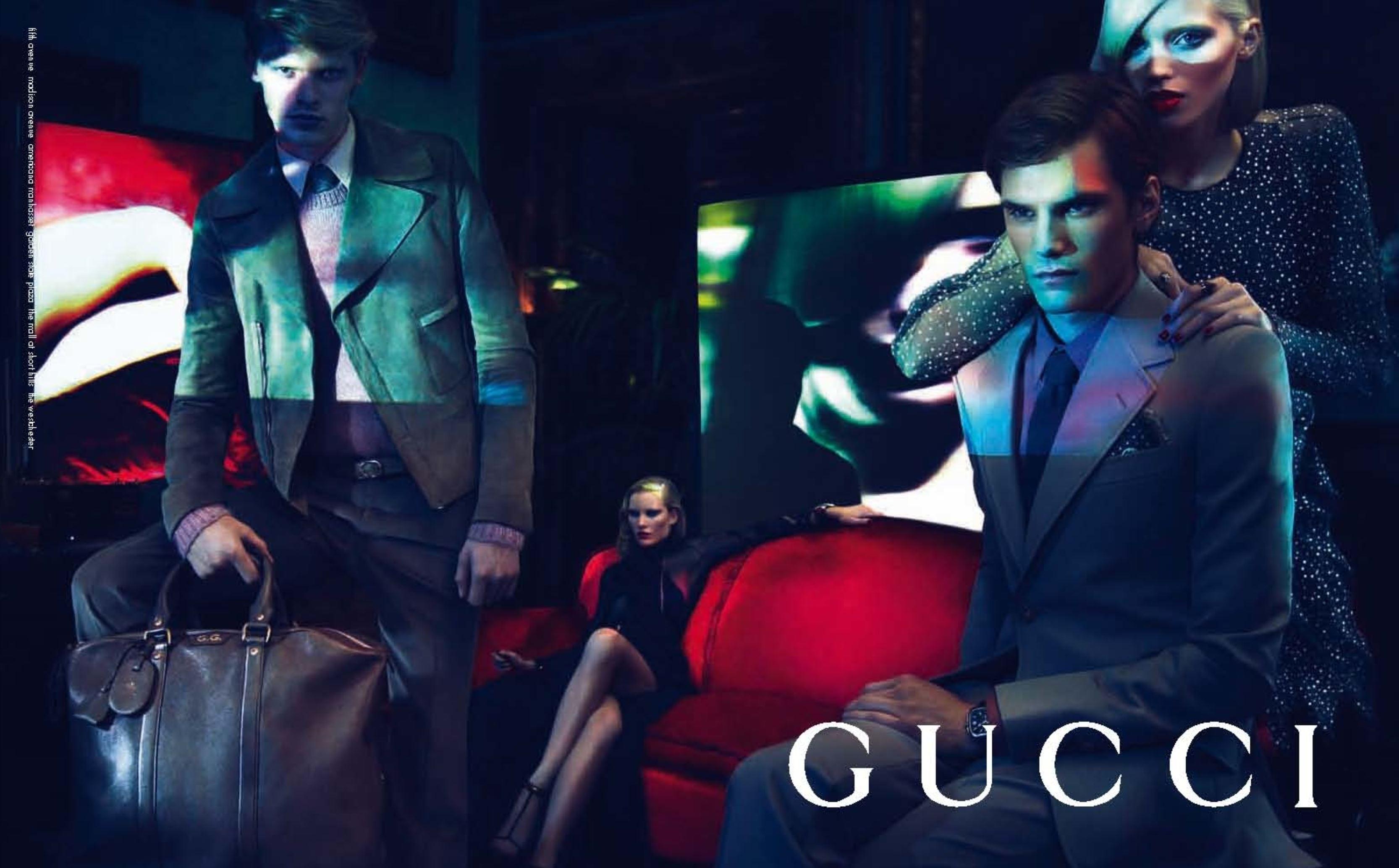 Women's New Gucci 90th Anniversary Ad Runway Video Silk Dress F/W 2011 Sz 38 For Sale