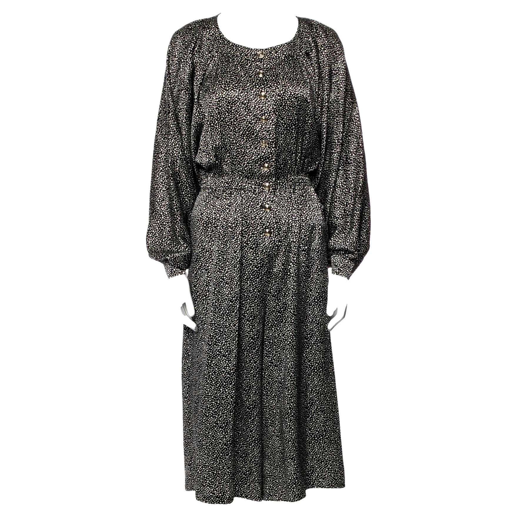 New Gucci 90th Anniversary Runway Silk JUMPSUIT 2011 Sz 38 with a 1970's Vibe For Sale 7