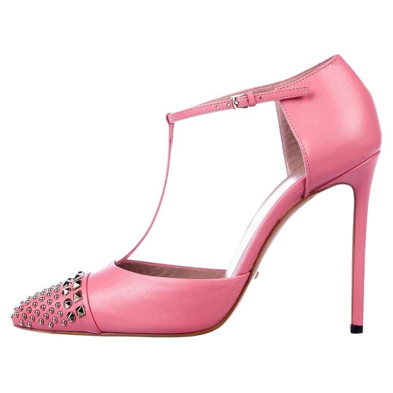 Mineraalwater Heerlijk Intact New Gucci Absolutely Stunning Pink Studded Heels Pumps Sz 39 For Sale at  1stDibs | pink gucci heels