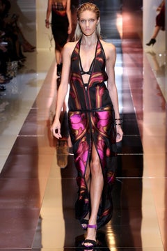 New Gucci Ad Runway 2014 Purple Orange Suede Mirrored Pump Heels Sz 38