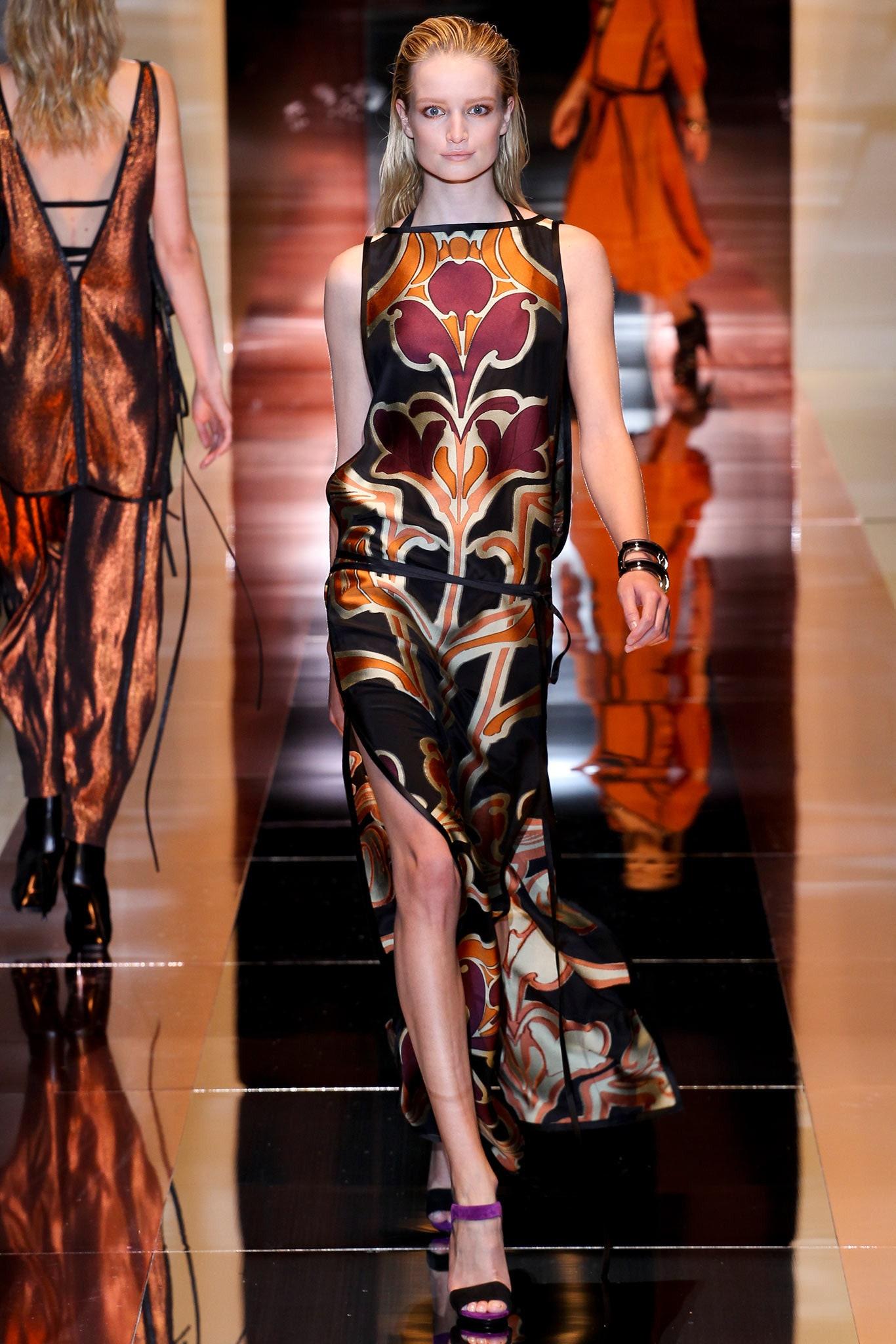 Gucci - Escarpins à talons en daim avec miroir, orange et violet, défilé 2014, taille 38, état neuf en vente 1