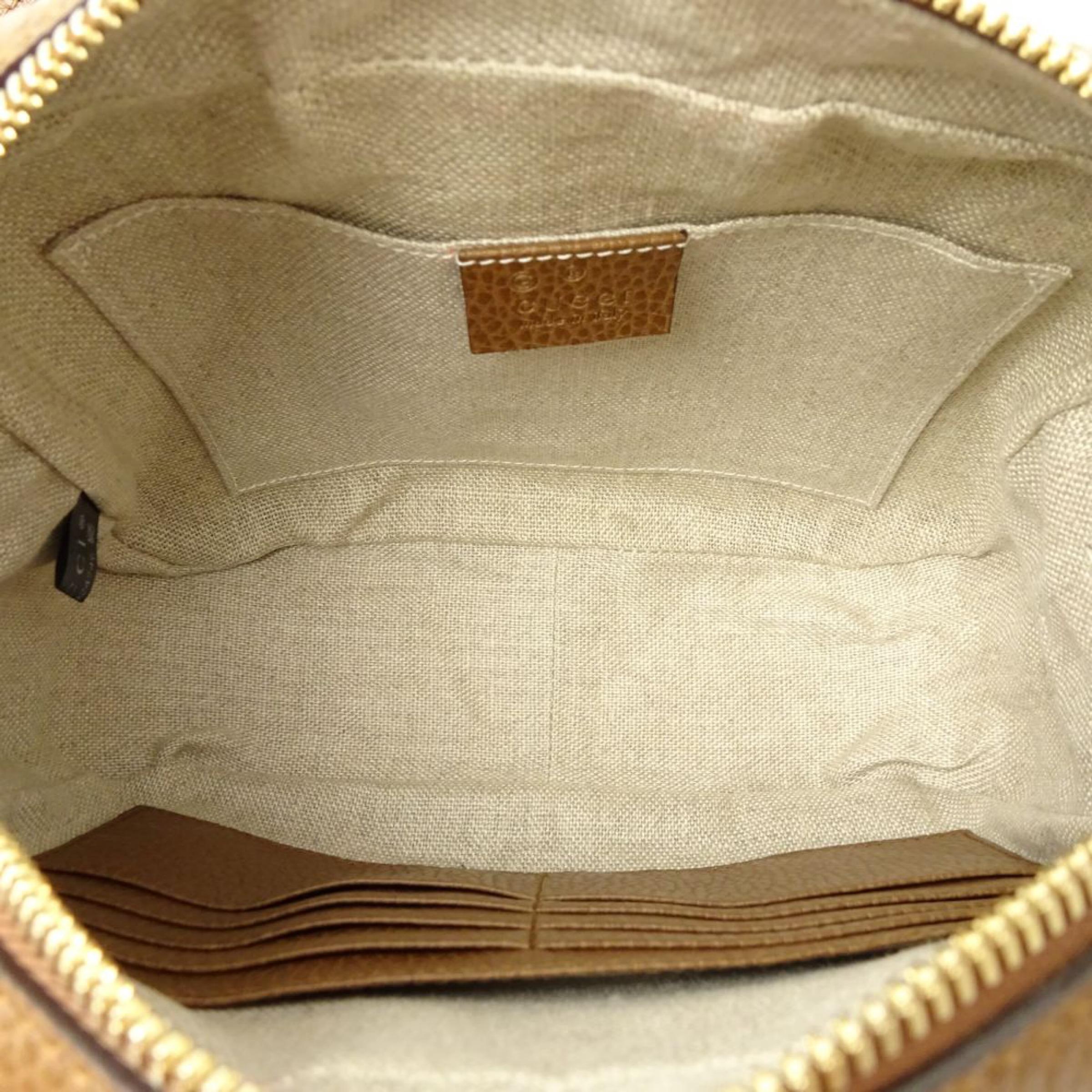 NEU Gucci Beige Braun Segeltuch Leder GG Guccissima Bree Crossbody Kameratasche im Angebot 6