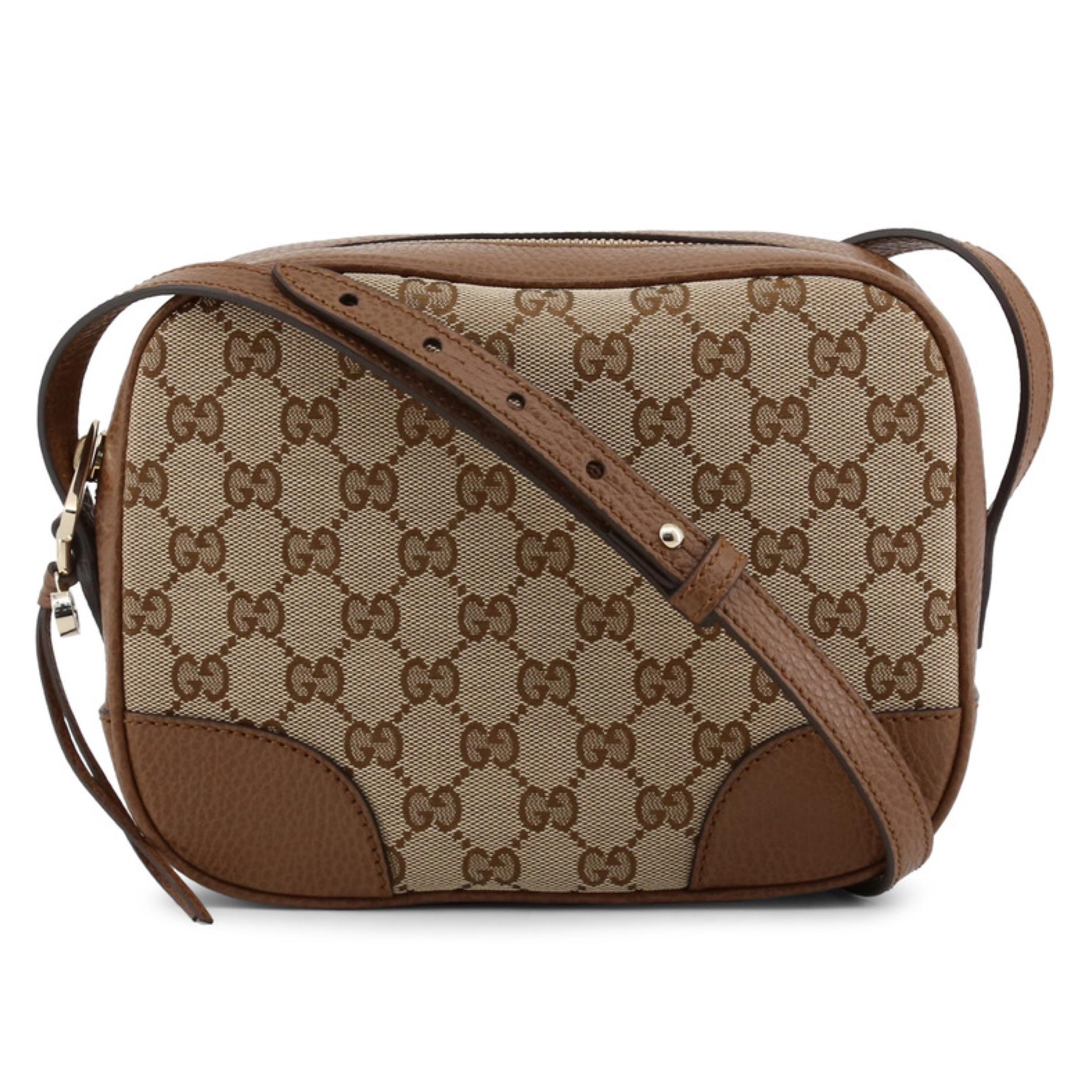 NEU Gucci Beige Braun Segeltuch Leder GG Guccissima Bree Crossbody Kameratasche im Zustand „Neu“ im Angebot in San Marcos, CA