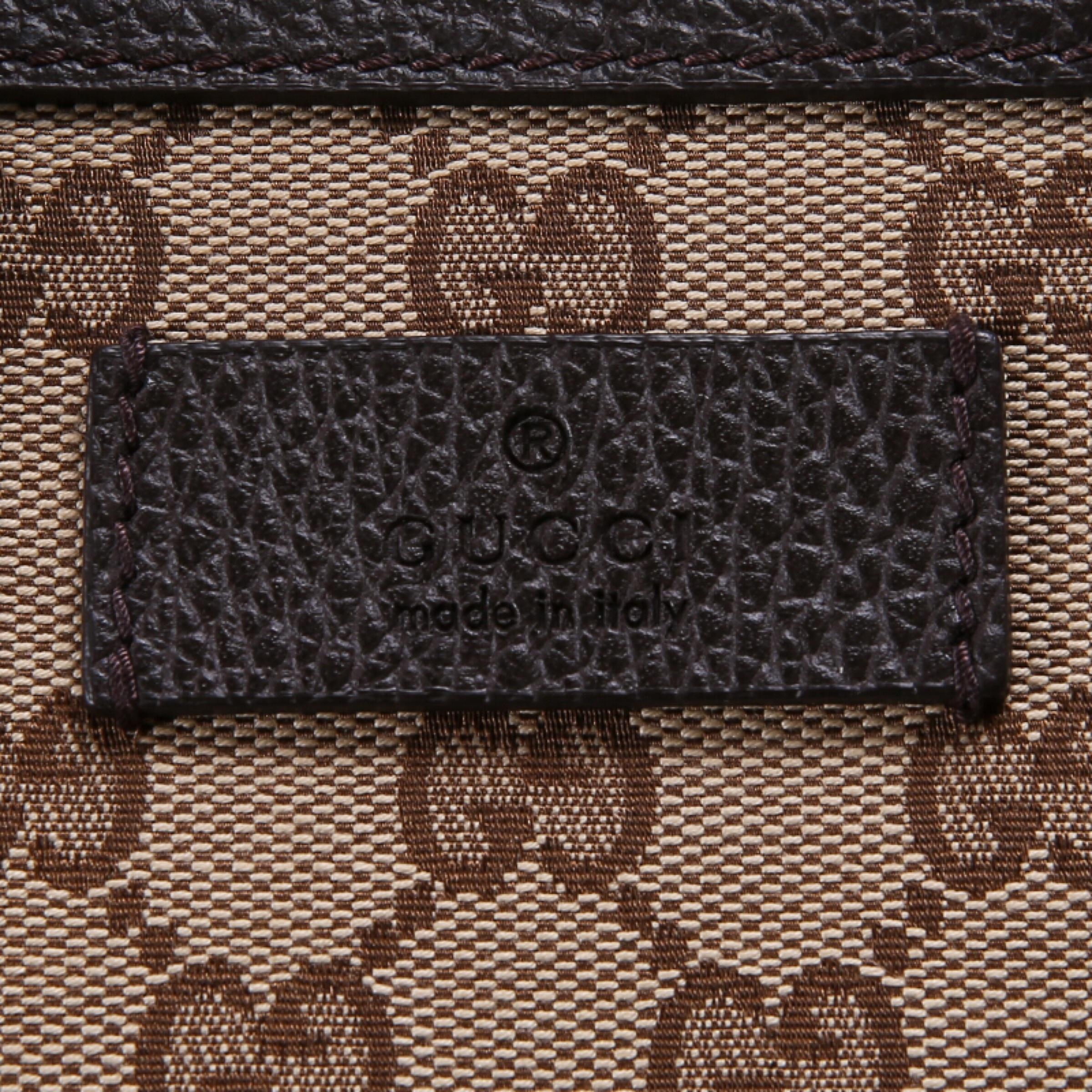 Gucci Große Joy Micro GG Guccissima Tragetasche aus Segeltuch in Beige und Braun im Angebot 7
