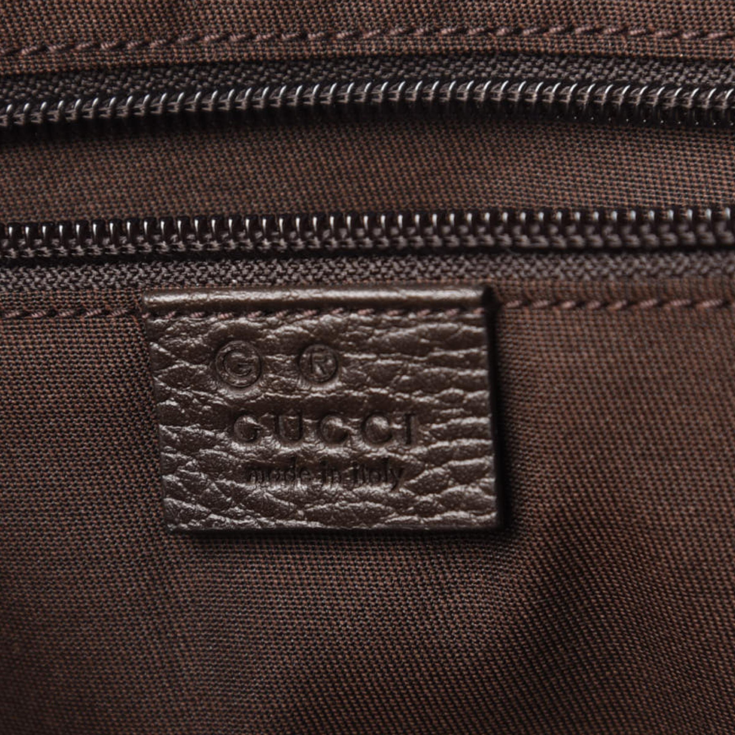 Gucci Große Joy Micro GG Guccissima Tragetasche aus Segeltuch in Beige und Braun im Angebot 9