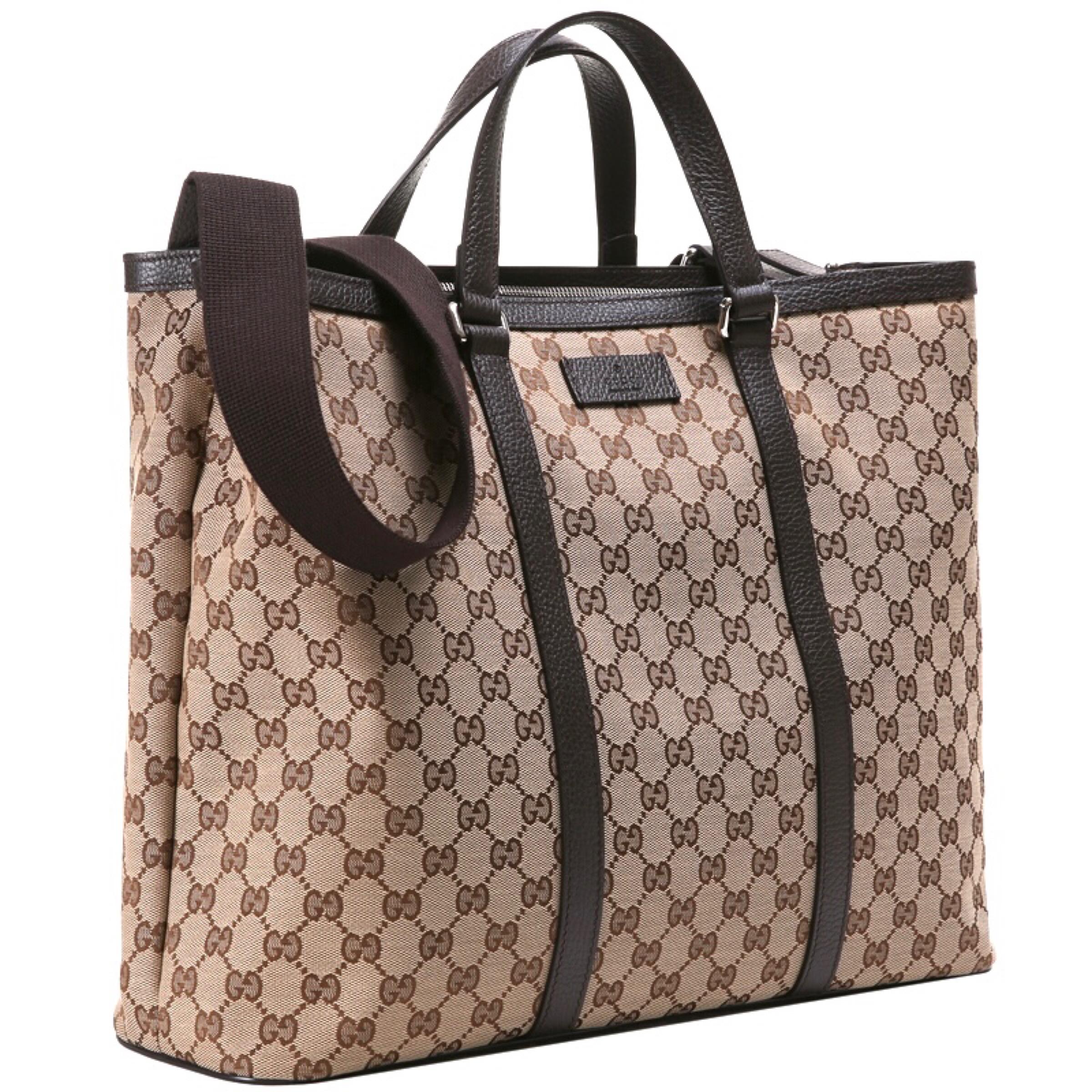 Gucci Große Joy Micro GG Guccissima Tragetasche aus Segeltuch in Beige und Braun im Zustand „Neu“ im Angebot in San Marcos, CA
