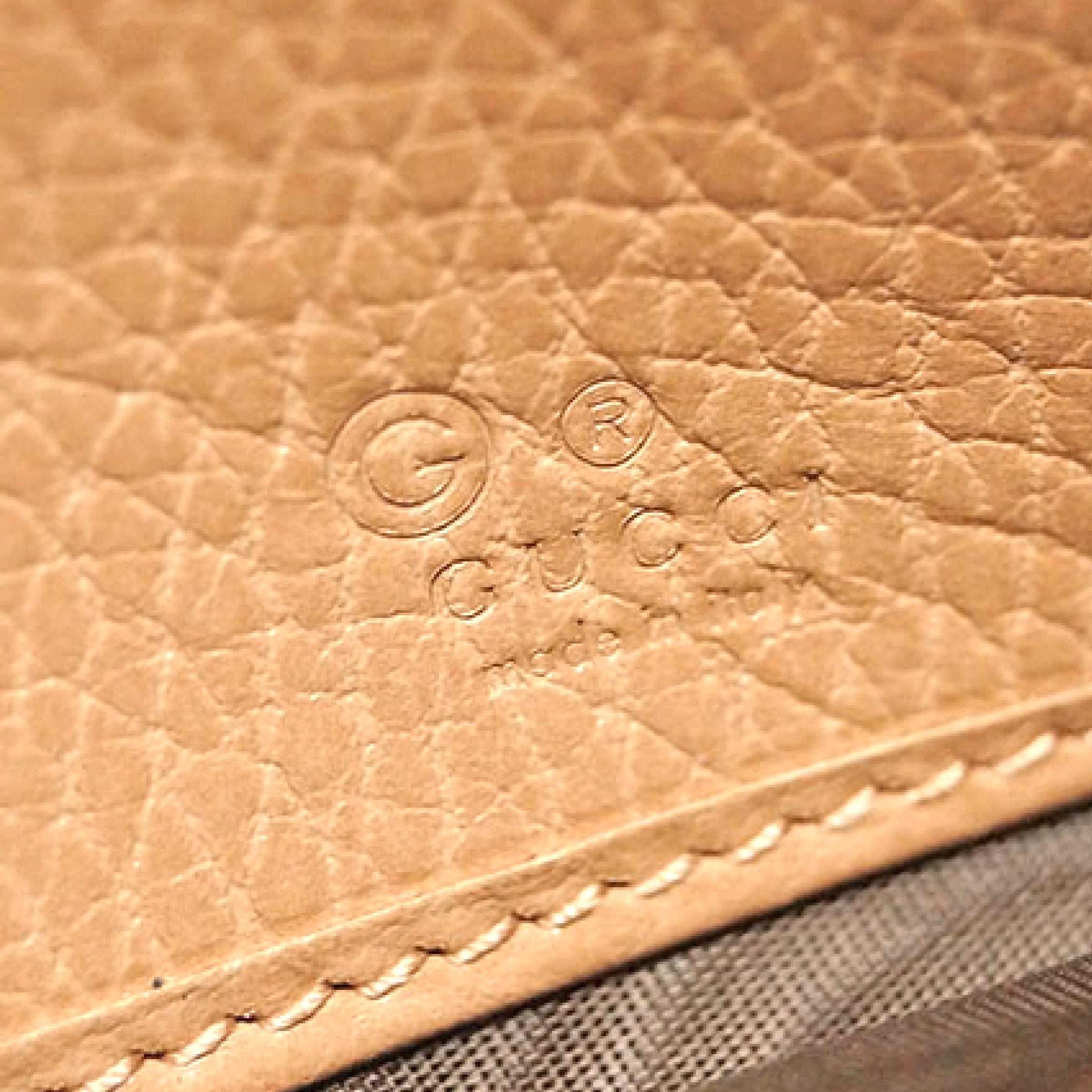 NEW Gucci Beige Interlocking G Leather Long Wallet Clutch Bag For Sale 7