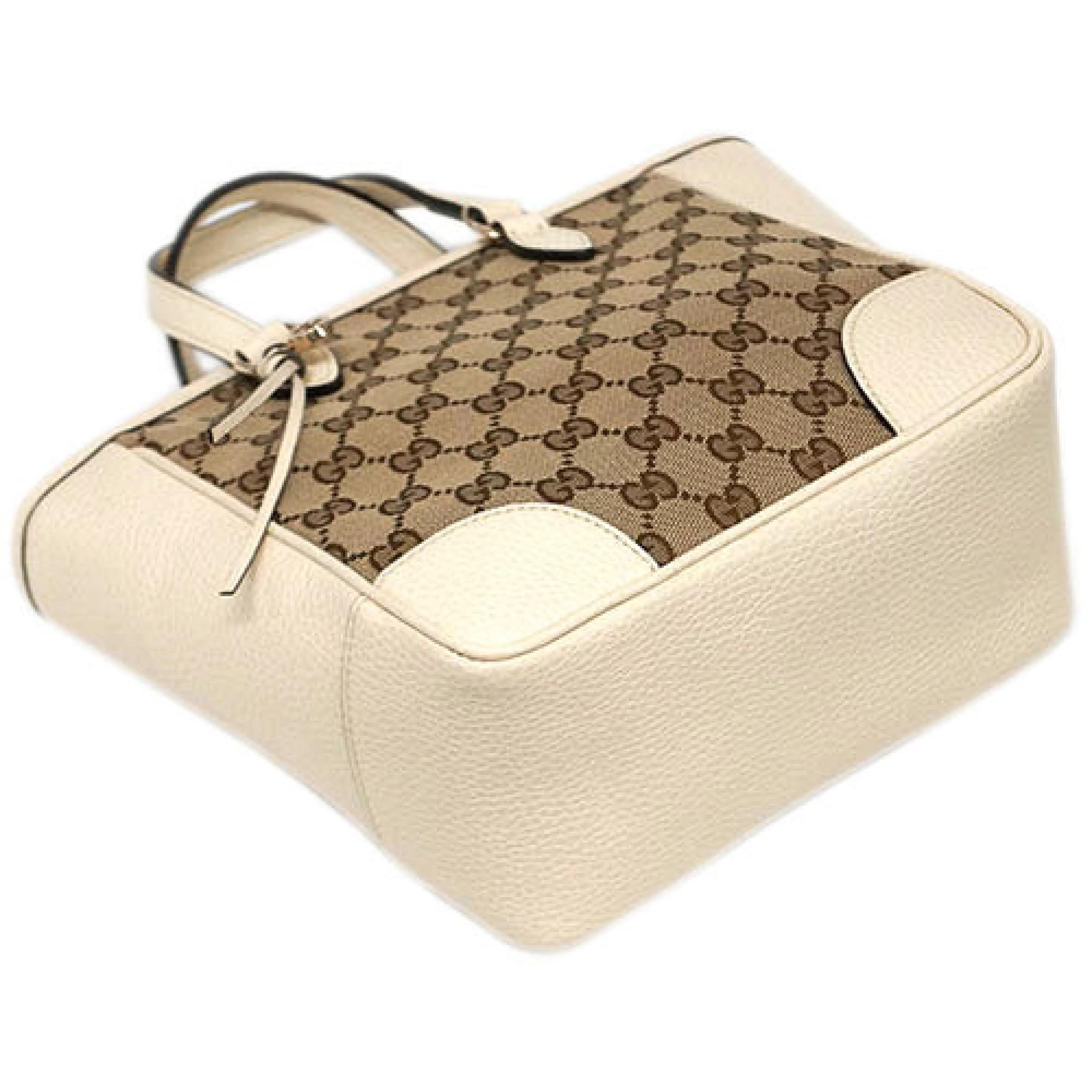 NEU Gucci Beige Weiß Bree GG Supreme Guccissima Crossbody Tote Bag im Angebot 5