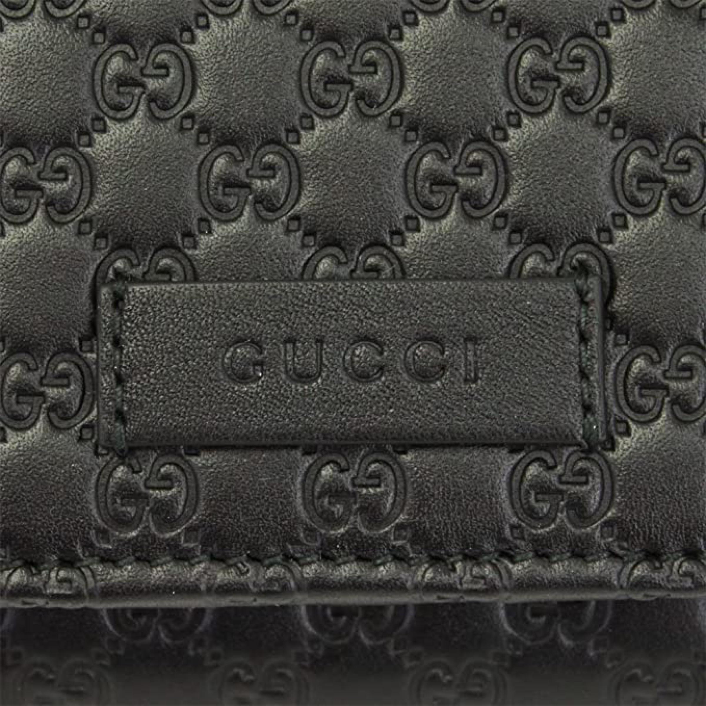 NEW Gucci Black GG Guccissima Monogram Leather Long Wallet Clutch Bag 5