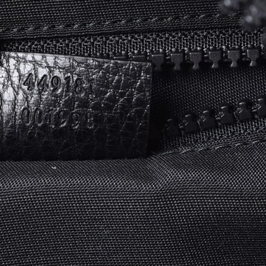Schwarze GG Guccissima Rucksack-Reisetasche aus Nylon im Angebot 5