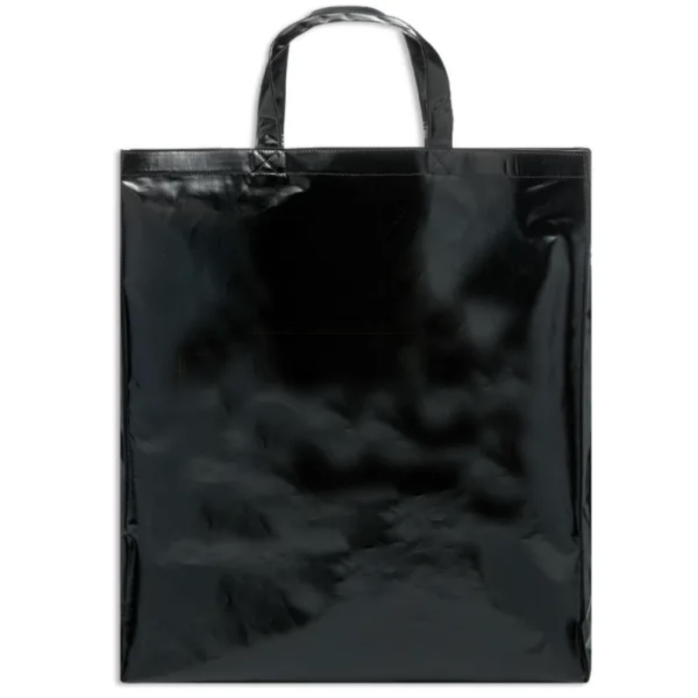 NEU Gucci Tote Bag aus beschichtetem Stoff mit schwarz-goldenem Logodruck im Angebot 2