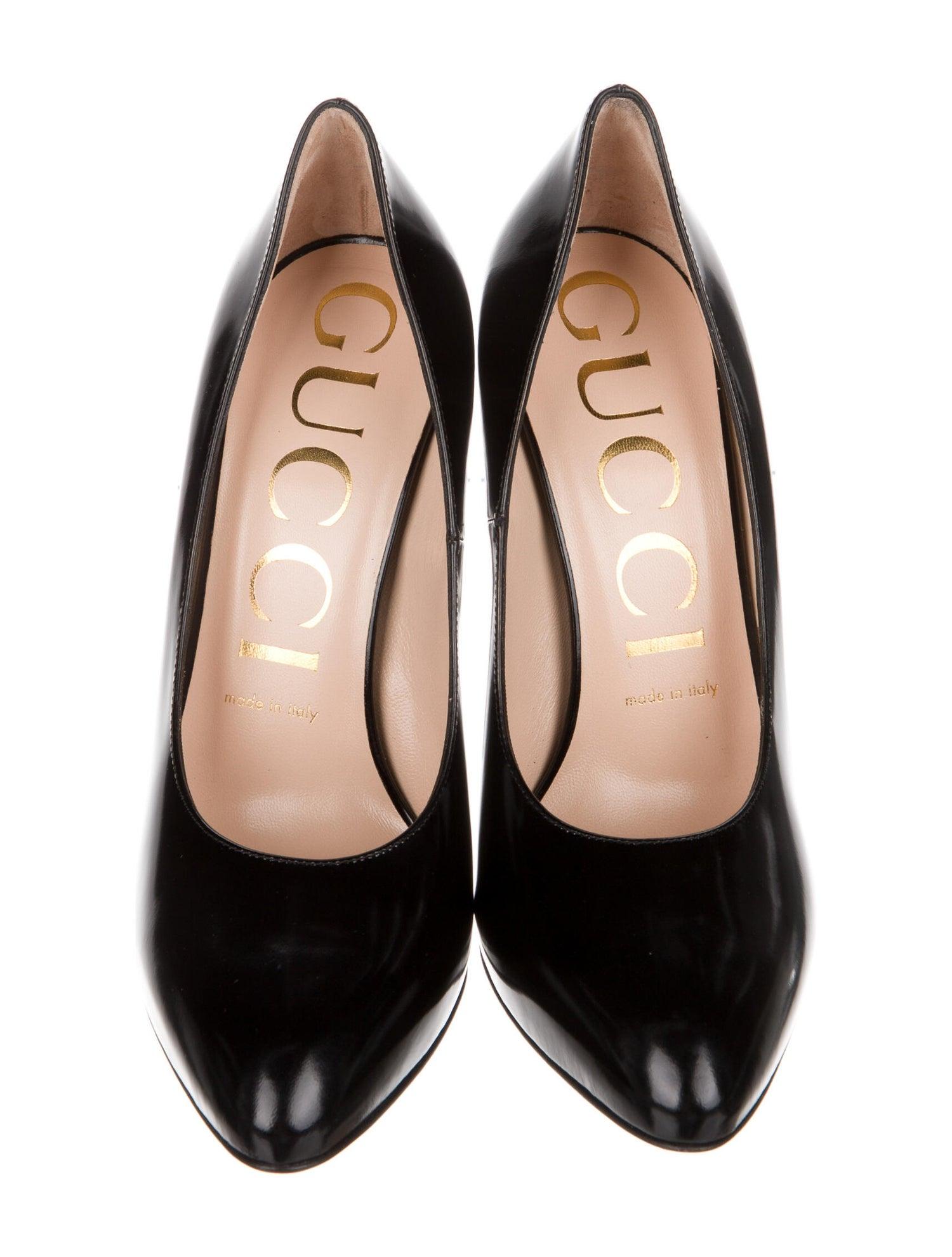 gucci black high heels