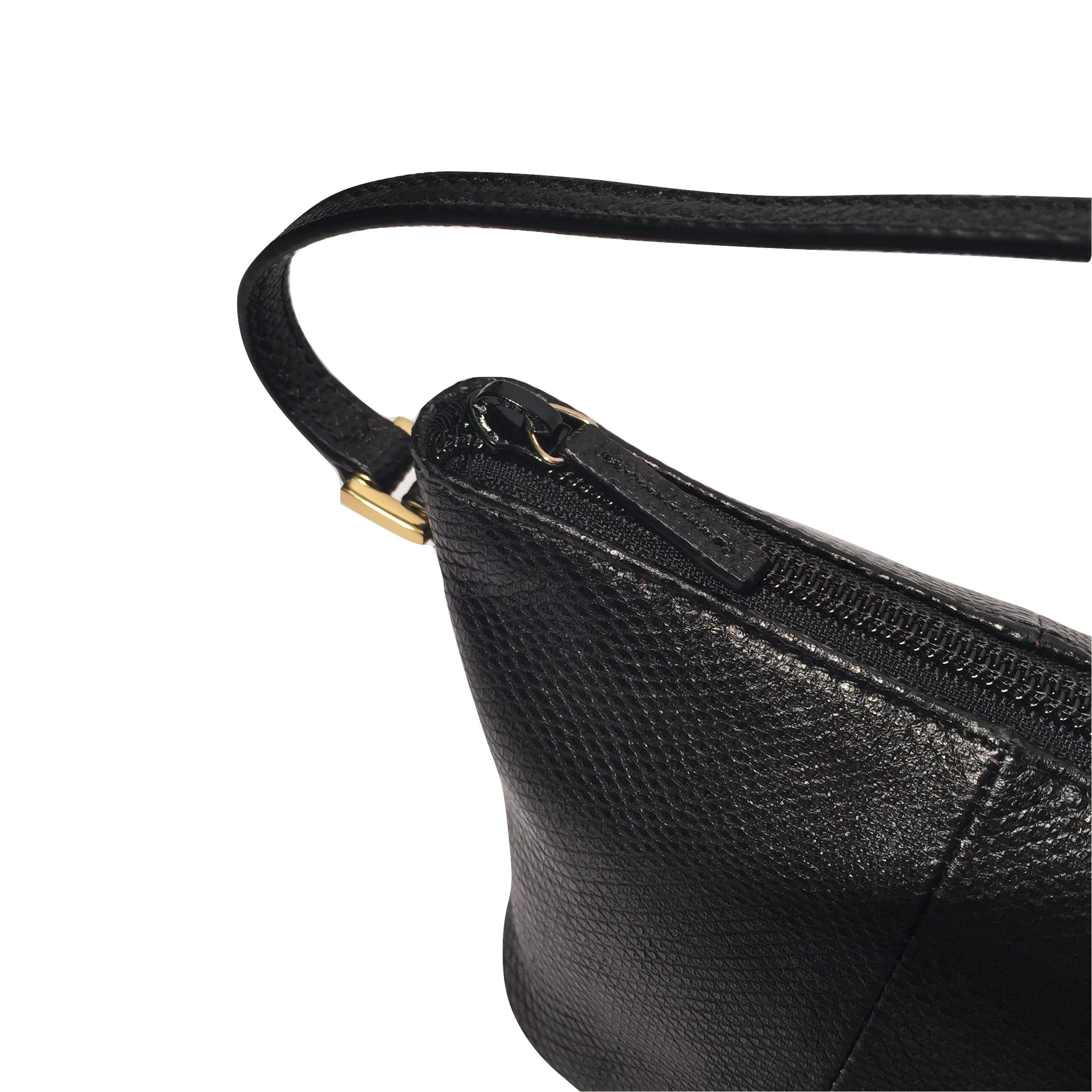 New Gucci Black Lizard Baguette Bag Purse 5