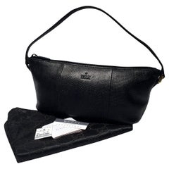 New Gucci Black Lizard Baguette Bag Purse