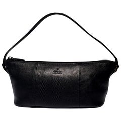 Neue Gucci Black Lizard Baguette Bag Geldbörse