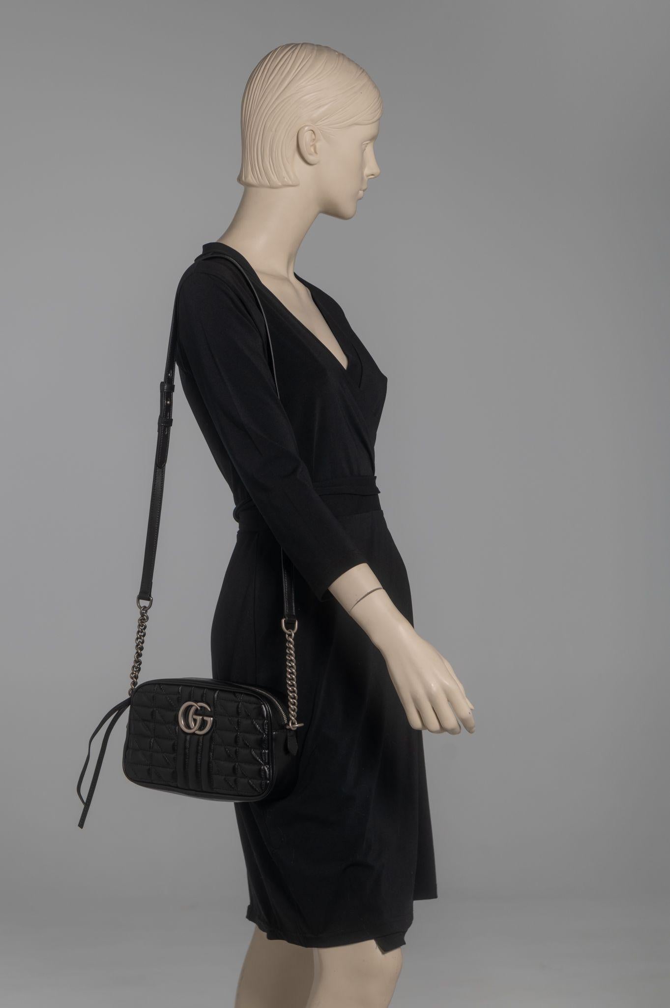 Nuevo Bolso Cruzado Gucci Marmont Negro en venta 6
