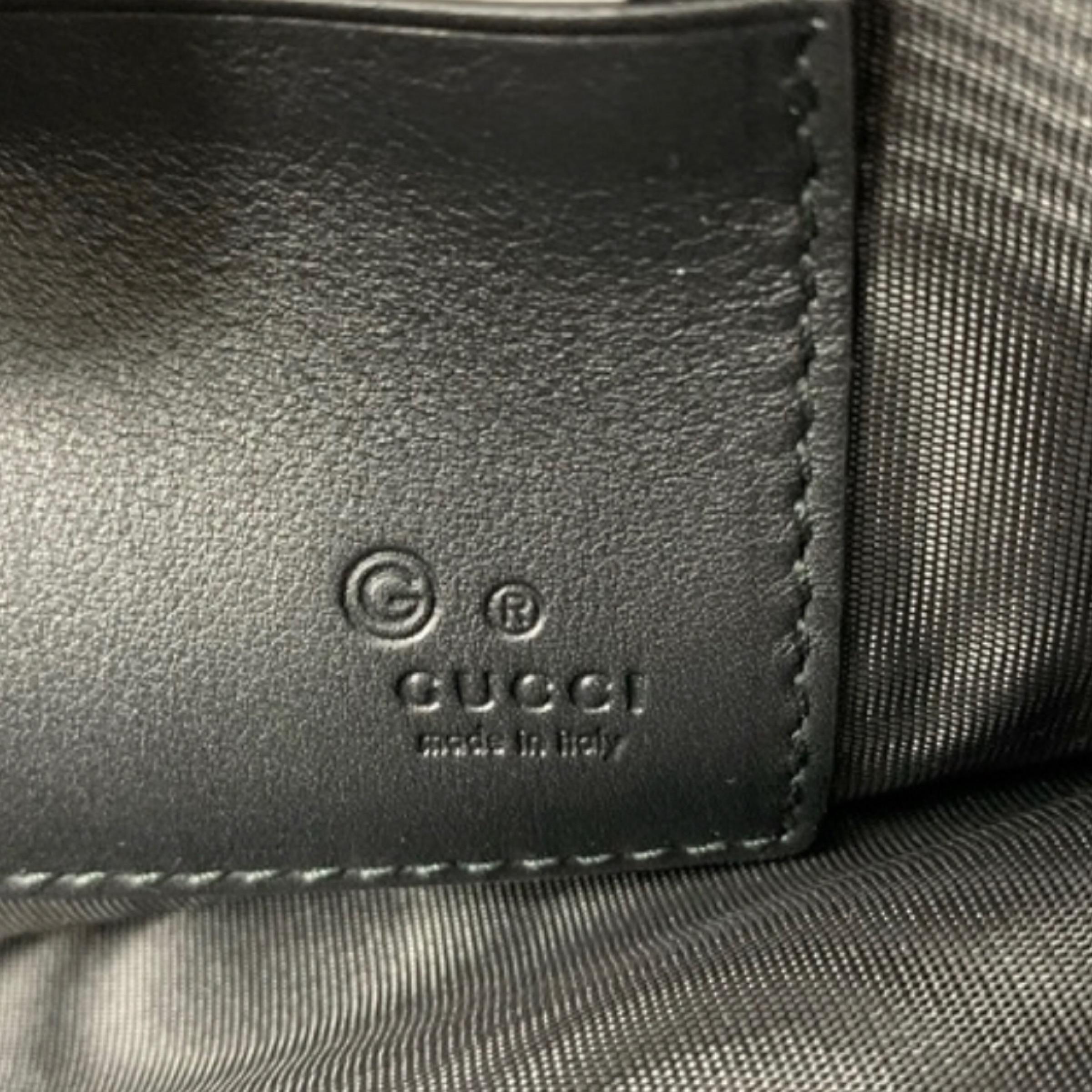 NEW Gucci Black Micro GG Guccissima Leather Wristlet Clutch Bag For Sale 6
