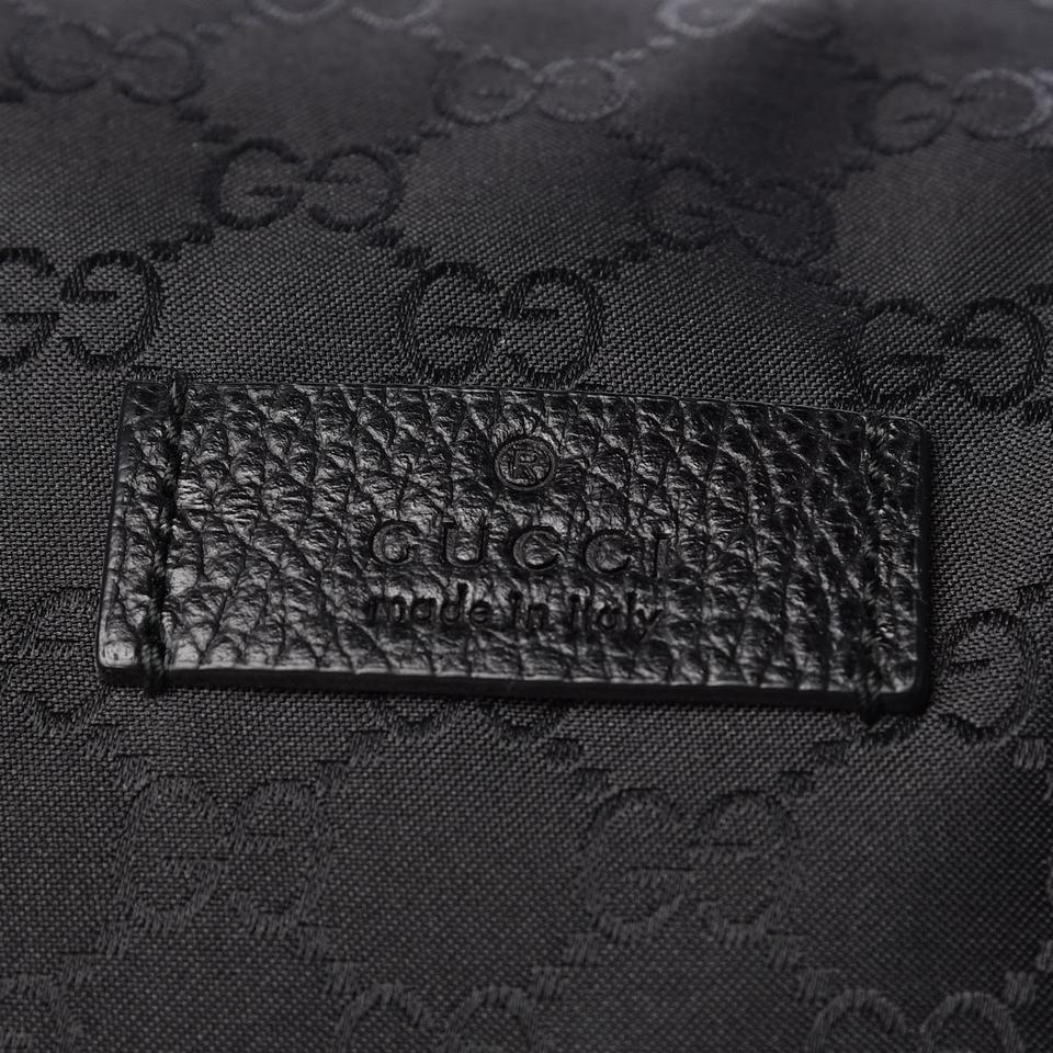 NEW Gucci Black Nylon GG Guccissima Large Duffle Travel Shoulder Bag For Sale 4