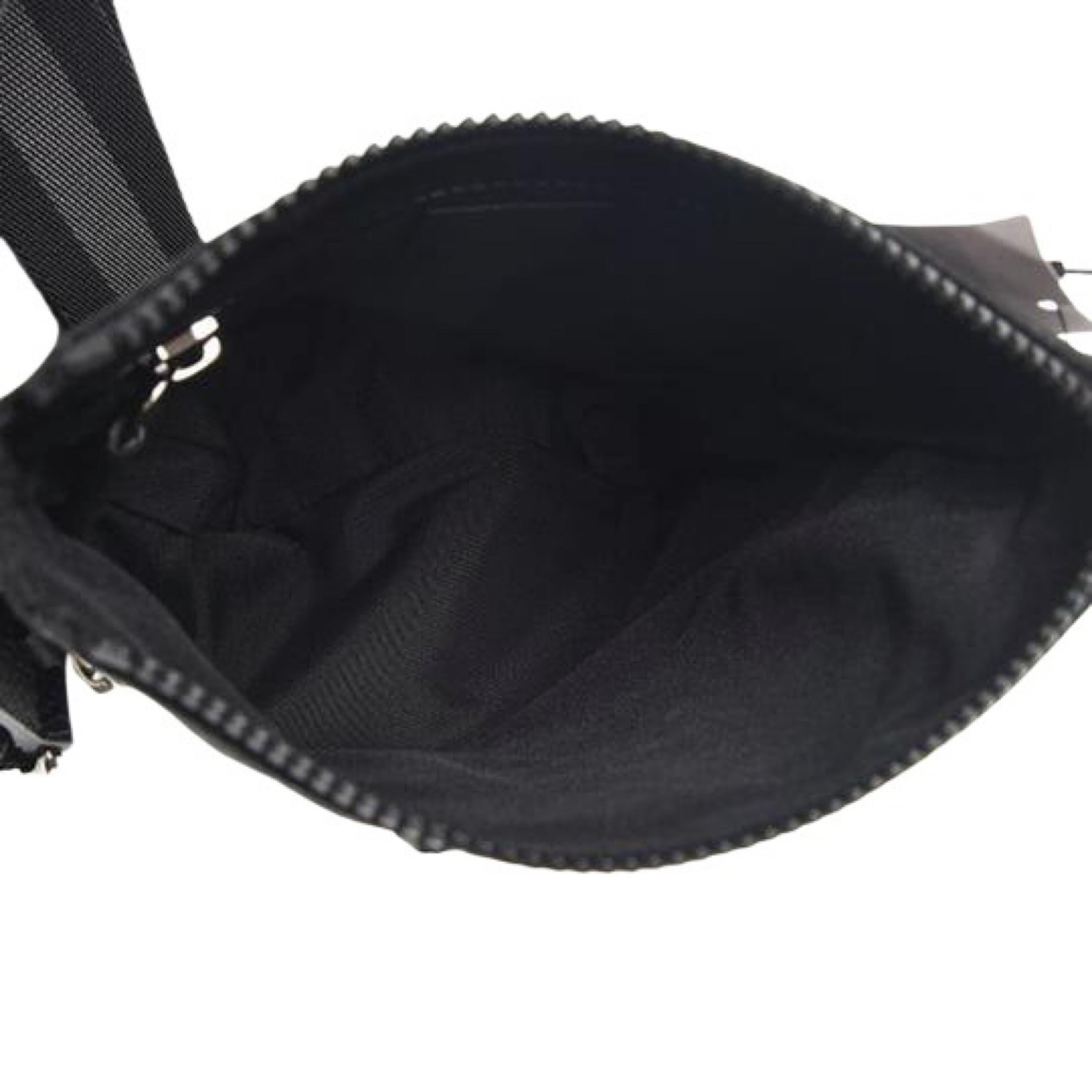 NEU Gucci Schwarz Nylon GG Guccissima Web Crossbody Messenger Umhängetasche im Angebot 9