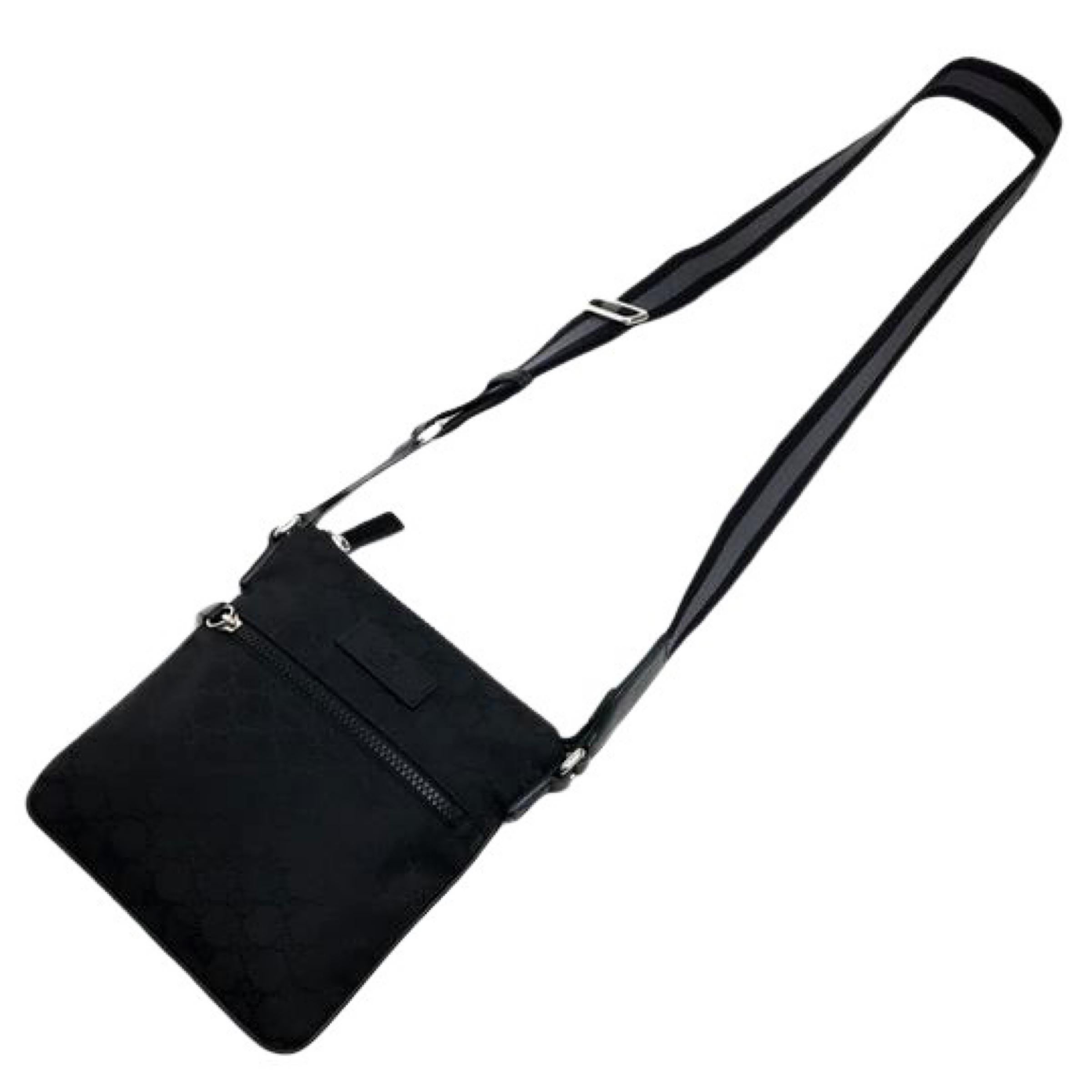 NEU Gucci Schwarz Nylon GG Guccissima Web Crossbody Messenger Umhängetasche im Angebot 3