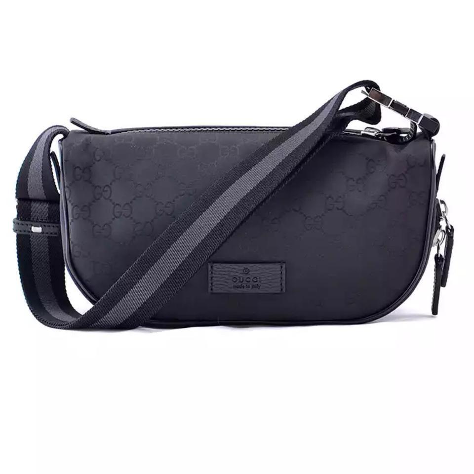 New Gucci Black Nylon GG Guccissima Web Stripe Fanny Pack Waist Sling Bag 

Authenticity guaranteed

DETAILS
Brand: Gucci
Condition: Brand new
Gender: Unisex
Category: Waist Bag
Style: GG Guccissma 
Color: Black
Material: Nylon
GG Guccissma