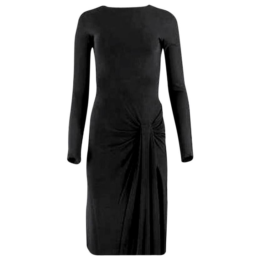 NEW Gucci Black Open Back Belted Cocktail Evening Dress 44