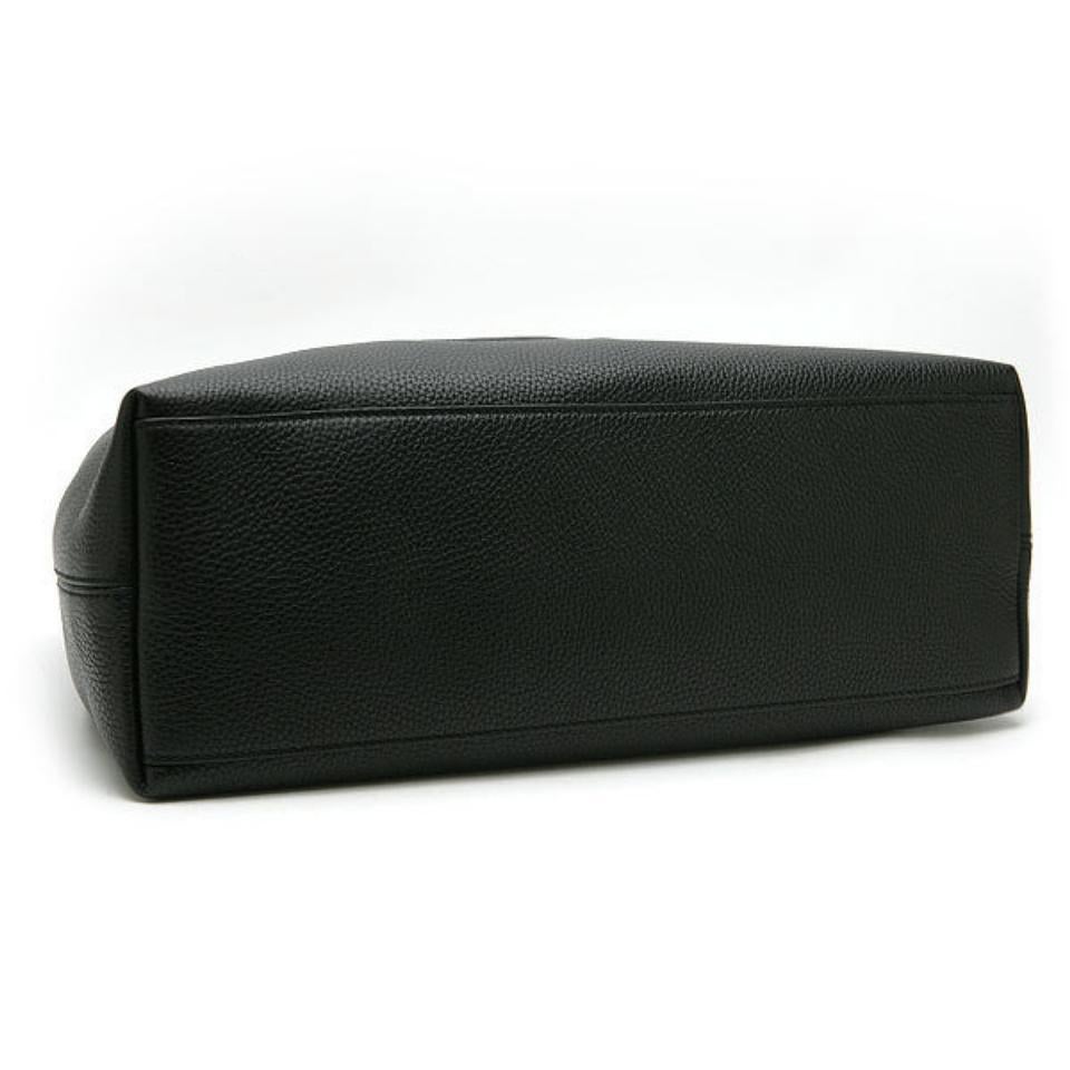 NEW Gucci Black Pebbled Leather Medium Soho Chain Tote Shoulder Bag 1