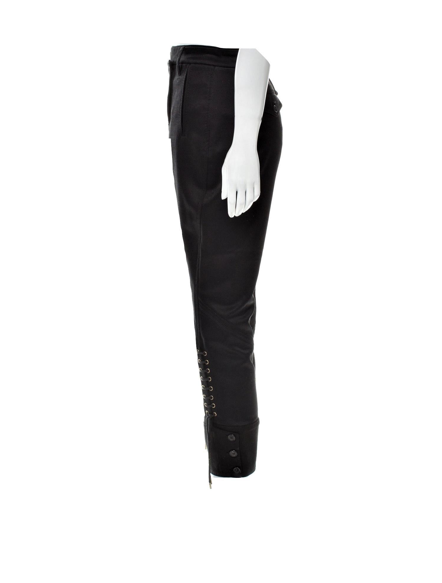 Women's New Gucci Black Runway Pants F/W 2008 Sz 42 With Tags $1725