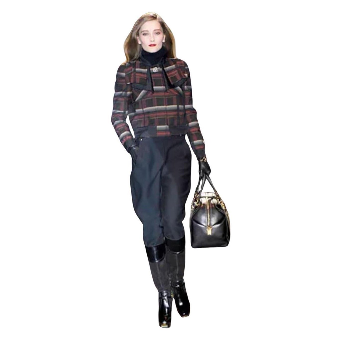 Gucci - Pantalon de défilé noir, état neuf, taille 42, automne-hiver 2008, avec étiquettes, 1 725 $
