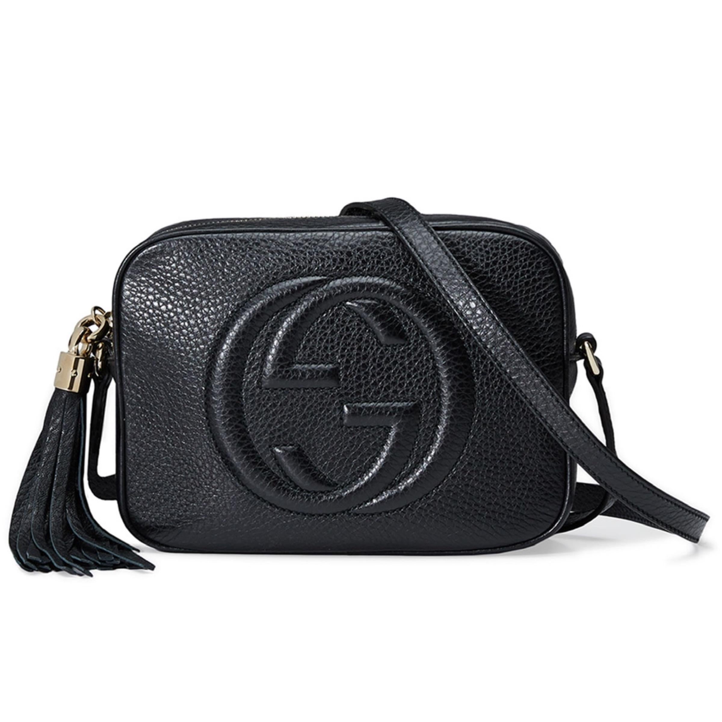 New Gucci Black Small Soho Disco Leather Crossbody Bag

Authenticity Guaranteed

DETAILS
Brand: Gucci
Gender: Women
Category: Crossbody bag
Condition: Brand new
Color: Black
Material: Leather
Front Gucci soho logo
Gold-tone hardware
Top zip