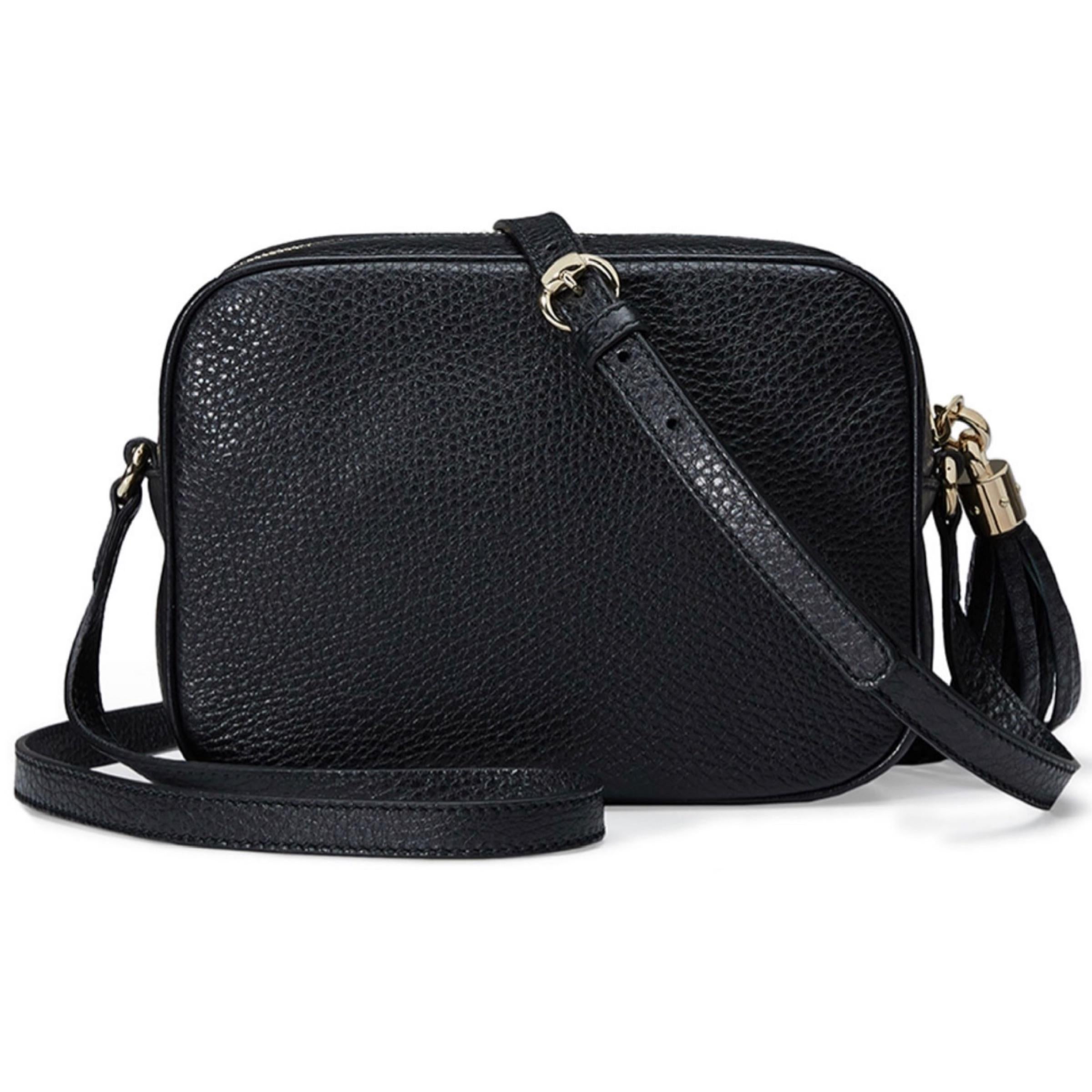 Women's NEW Gucci Black Small Soho Disco Leather Crossbody Bag For Sale