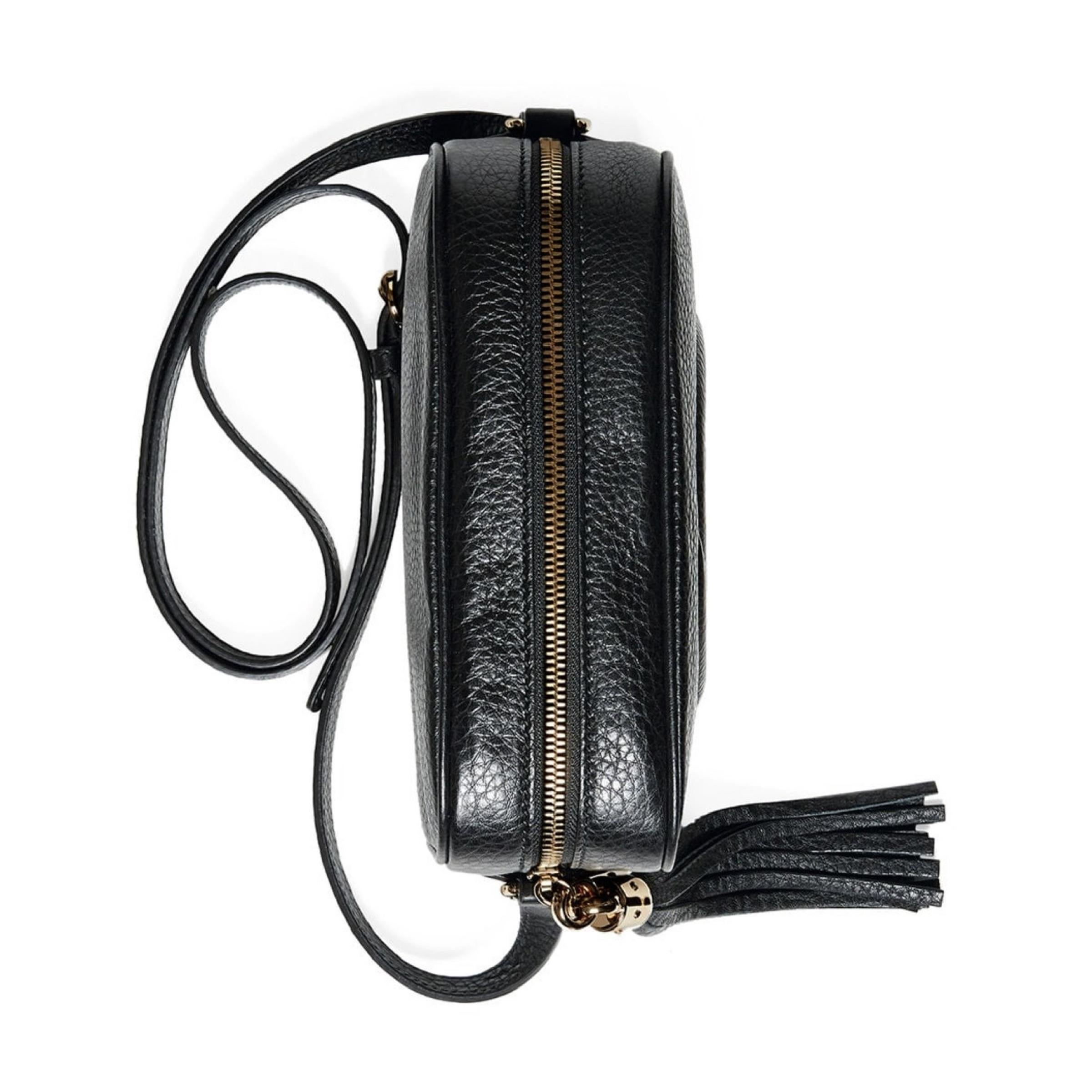 NEW Gucci Black Small Soho Disco Leather Crossbody Bag For Sale 1
