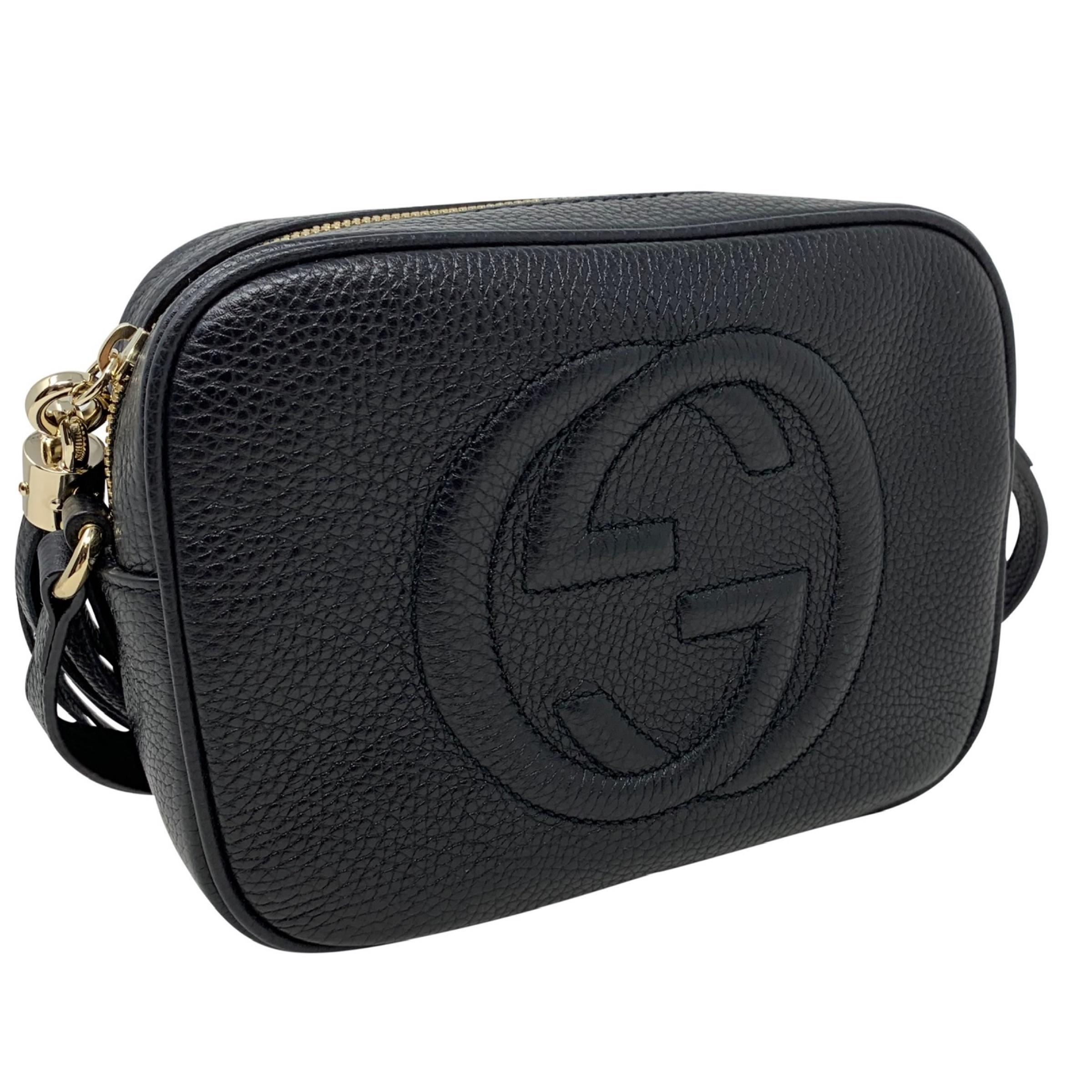 NEW Gucci Black Small Soho Disco Leather Crossbody Bag For Sale 3