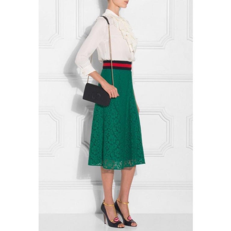 NEW Gucci Black Soho Disco Leather Wallet on Chain Crossbody Shoulder