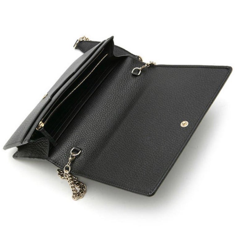 NEW Gucci Black Soho Disco Leather Wallet on Chain Crossbody Shoulder